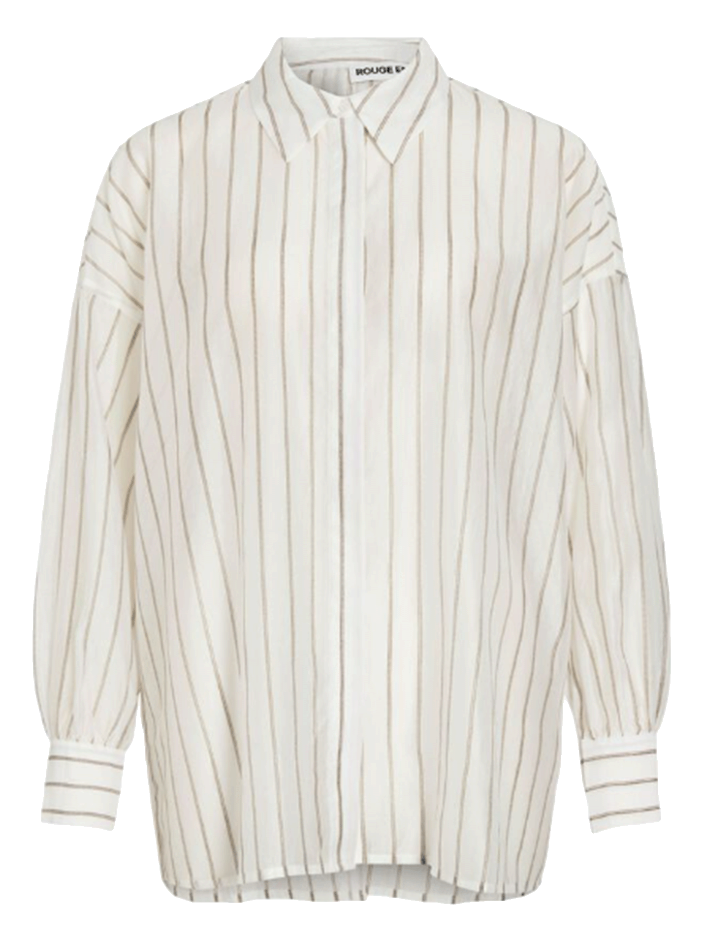 Loose-fit striped shirt ROUGE EDIT Beige