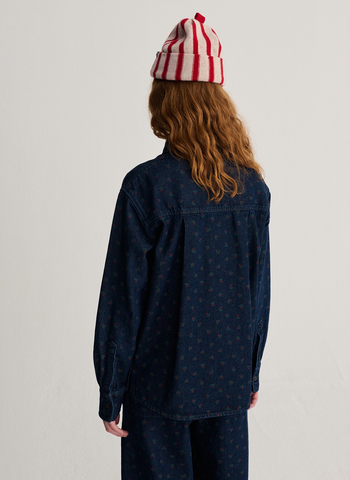 Denim shirt with patterns BOBO CHOSES Blue