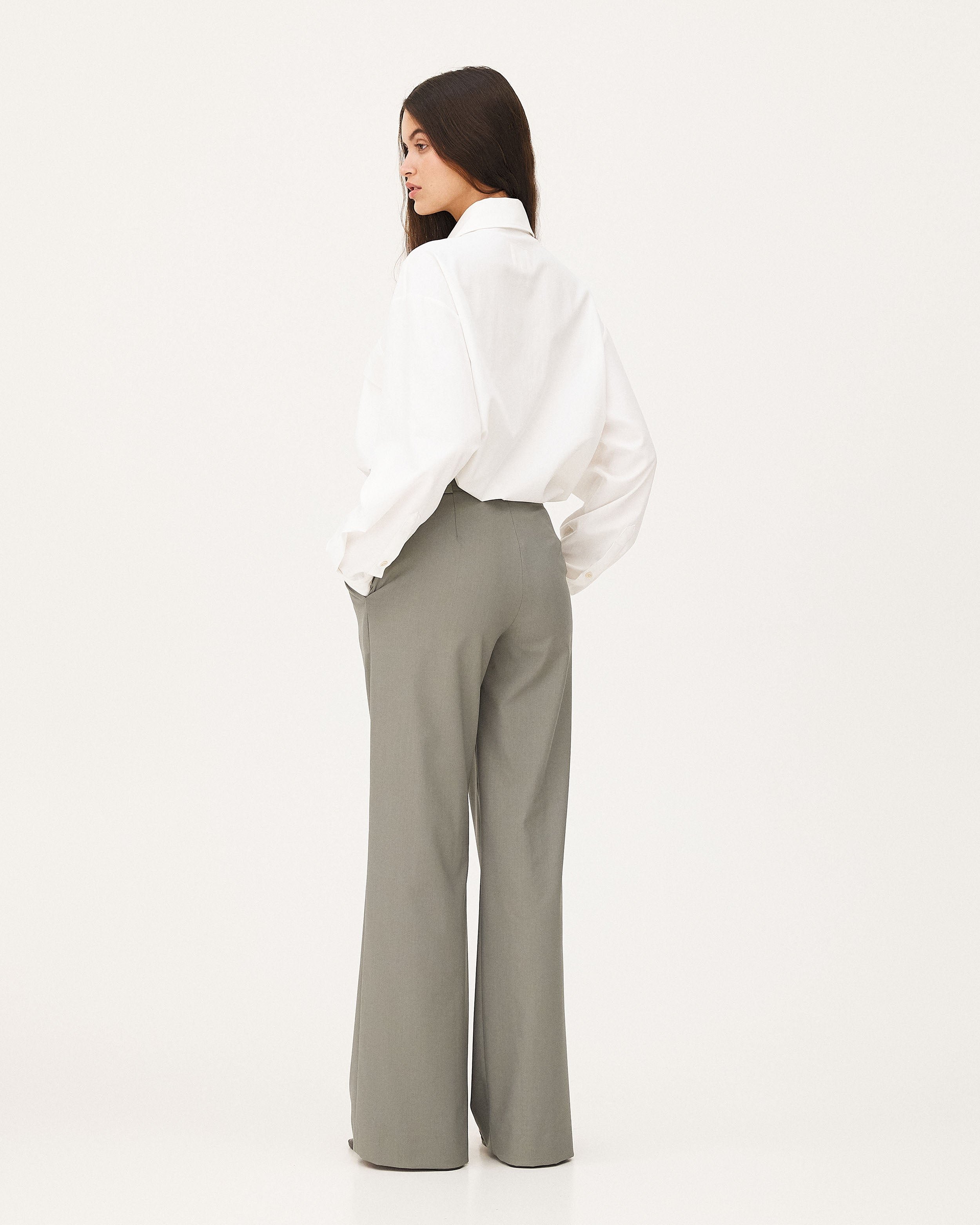 Flared pants gilia Noyoco Green