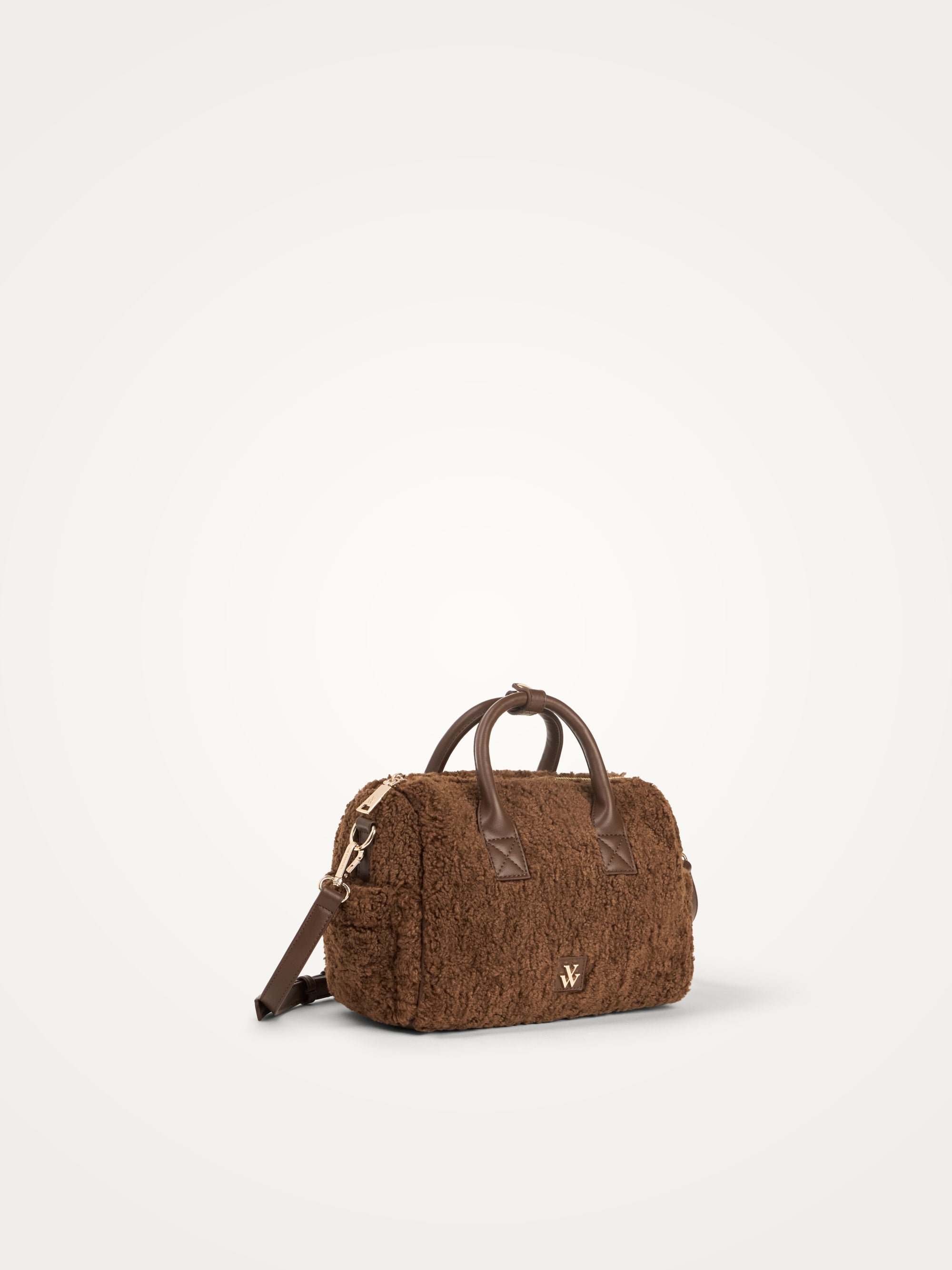 Mini bowling bag with shoulder strap | Brown VANESSA WU Women