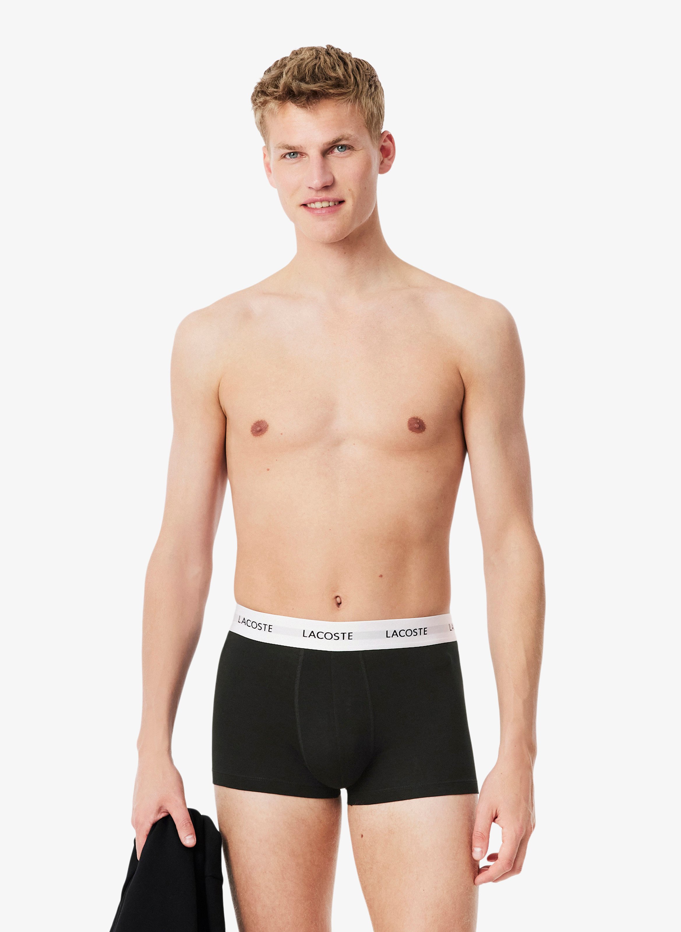 Set aus 3 kurzen Boxershorts aus gemischter Baumwolle LACOSTE Schwarz