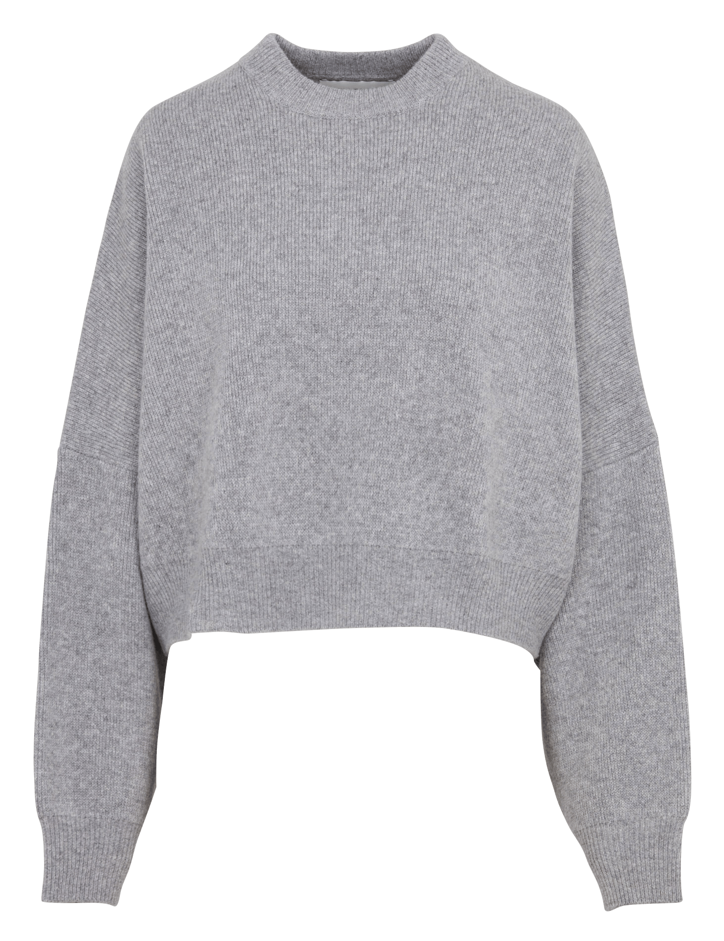 Short round-neck merino wool sweater BELLEPIECE