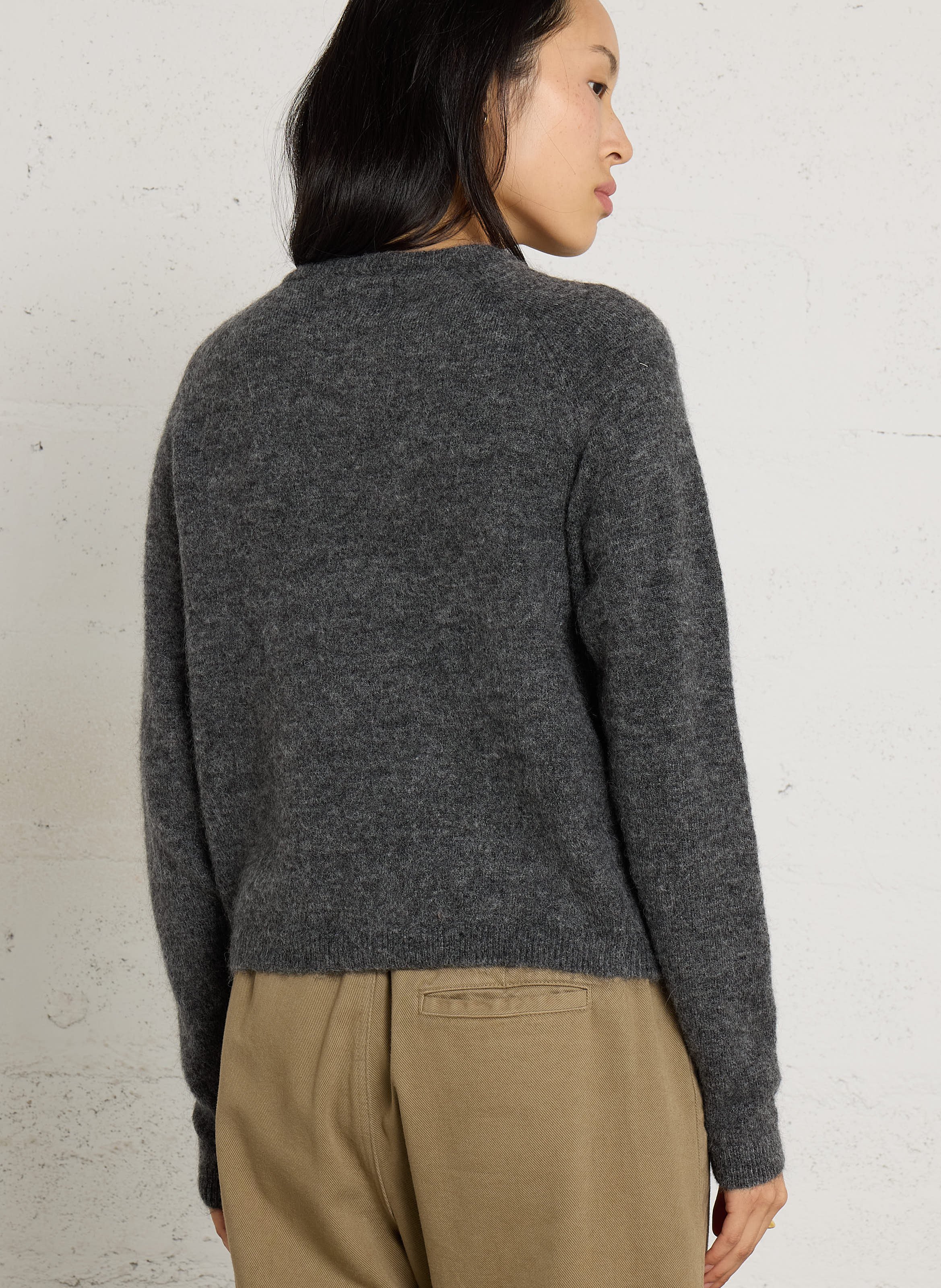 Korte knoopsluiting vest met lange mouwen LEON & HARPER Grijs