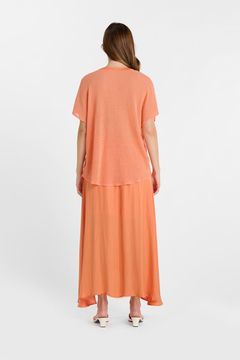 Tunisian-collar top LE TEMPS DES CERISES Orange