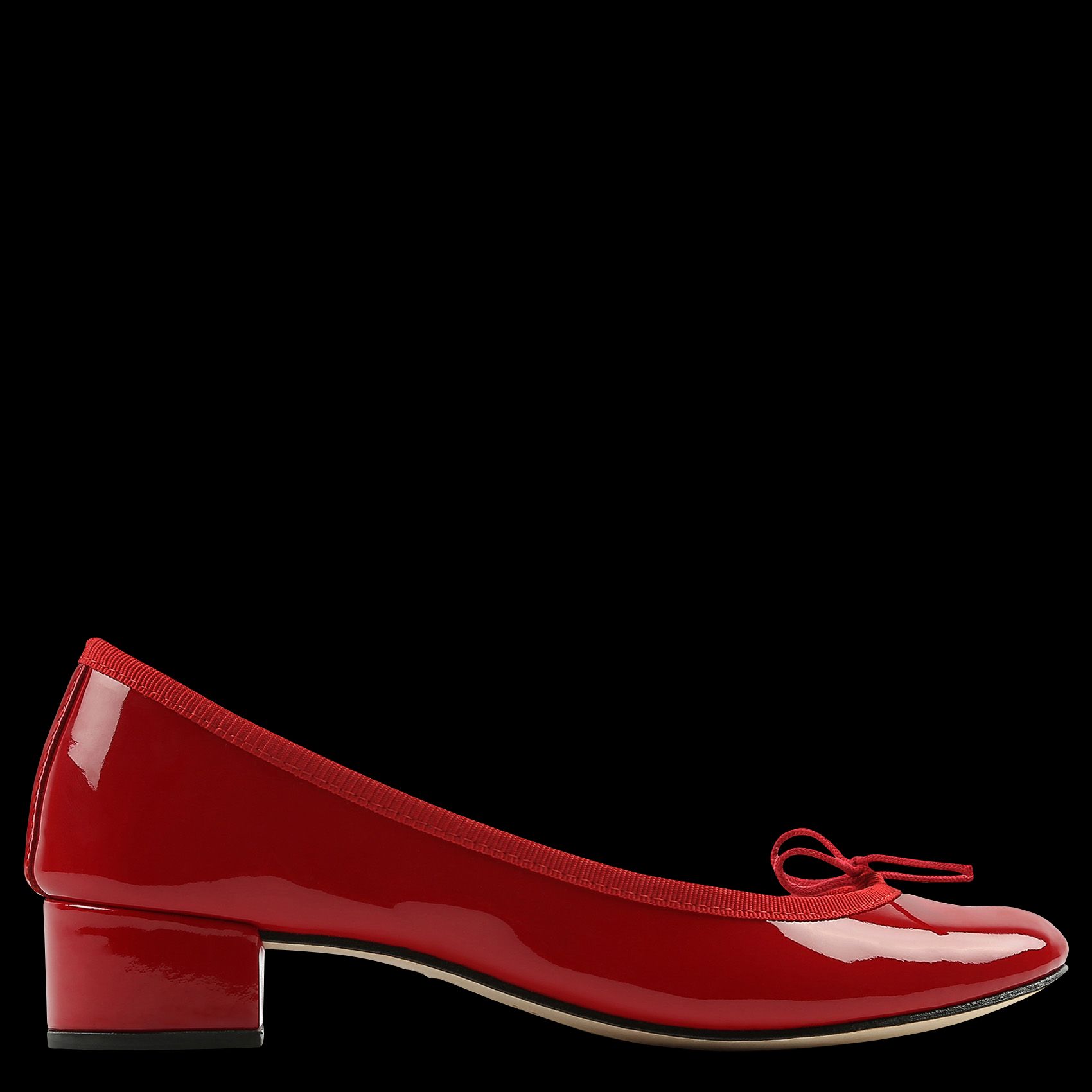 Red Heeled patent leather ballet pumps