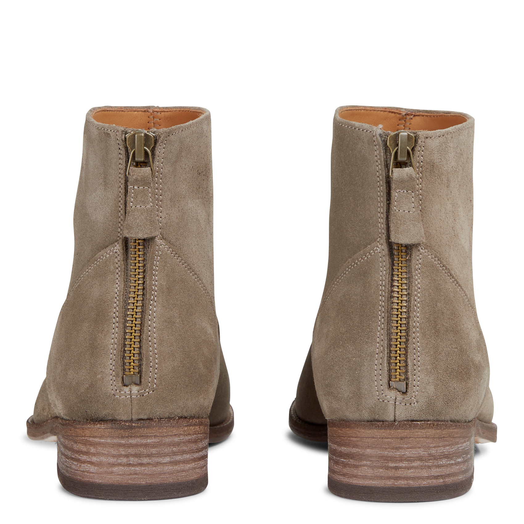 Flache Lederstiefel ANTHOLOGY PARIS Khaki