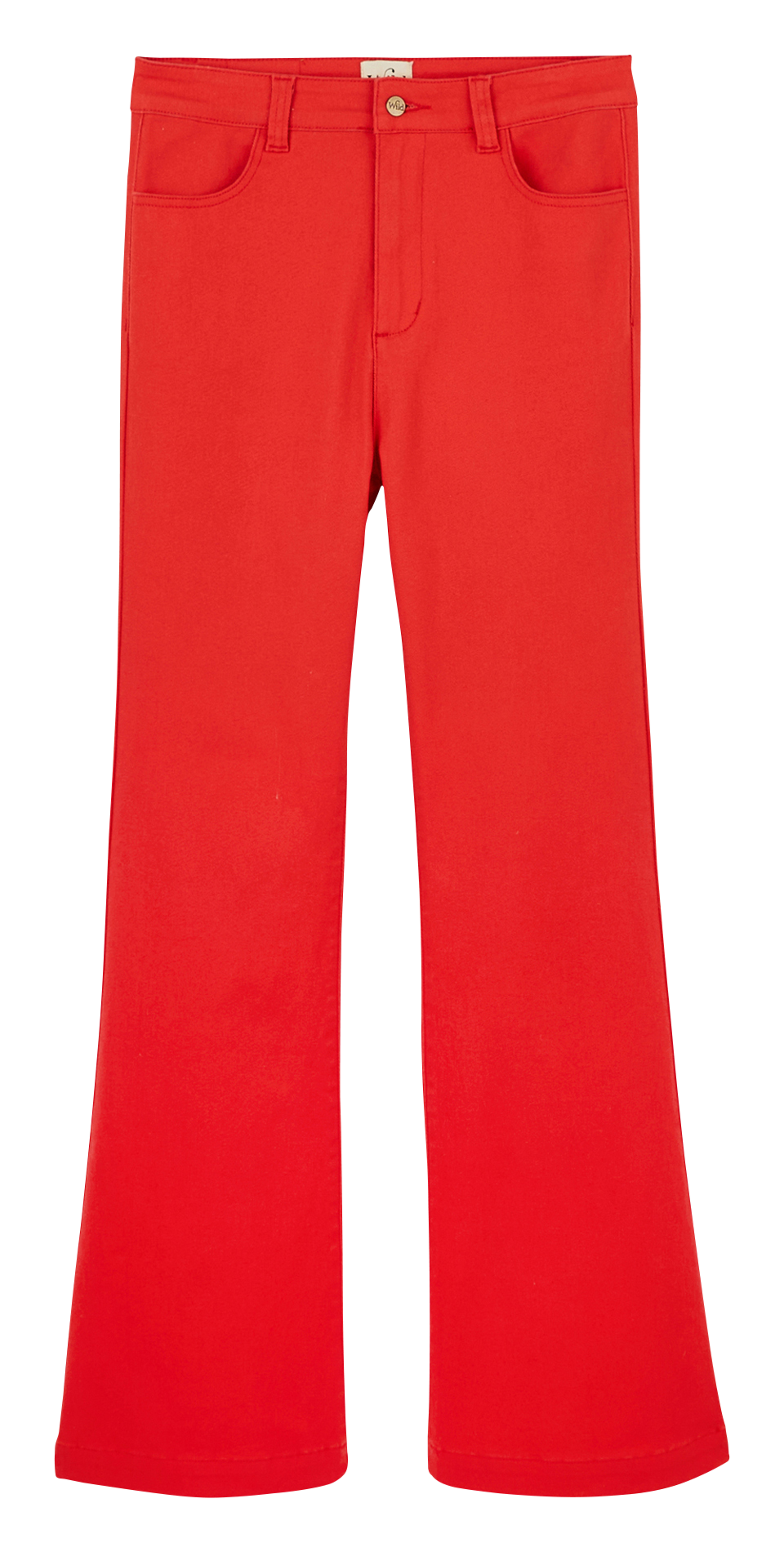 High-rise flared gabardine pants WILD Red