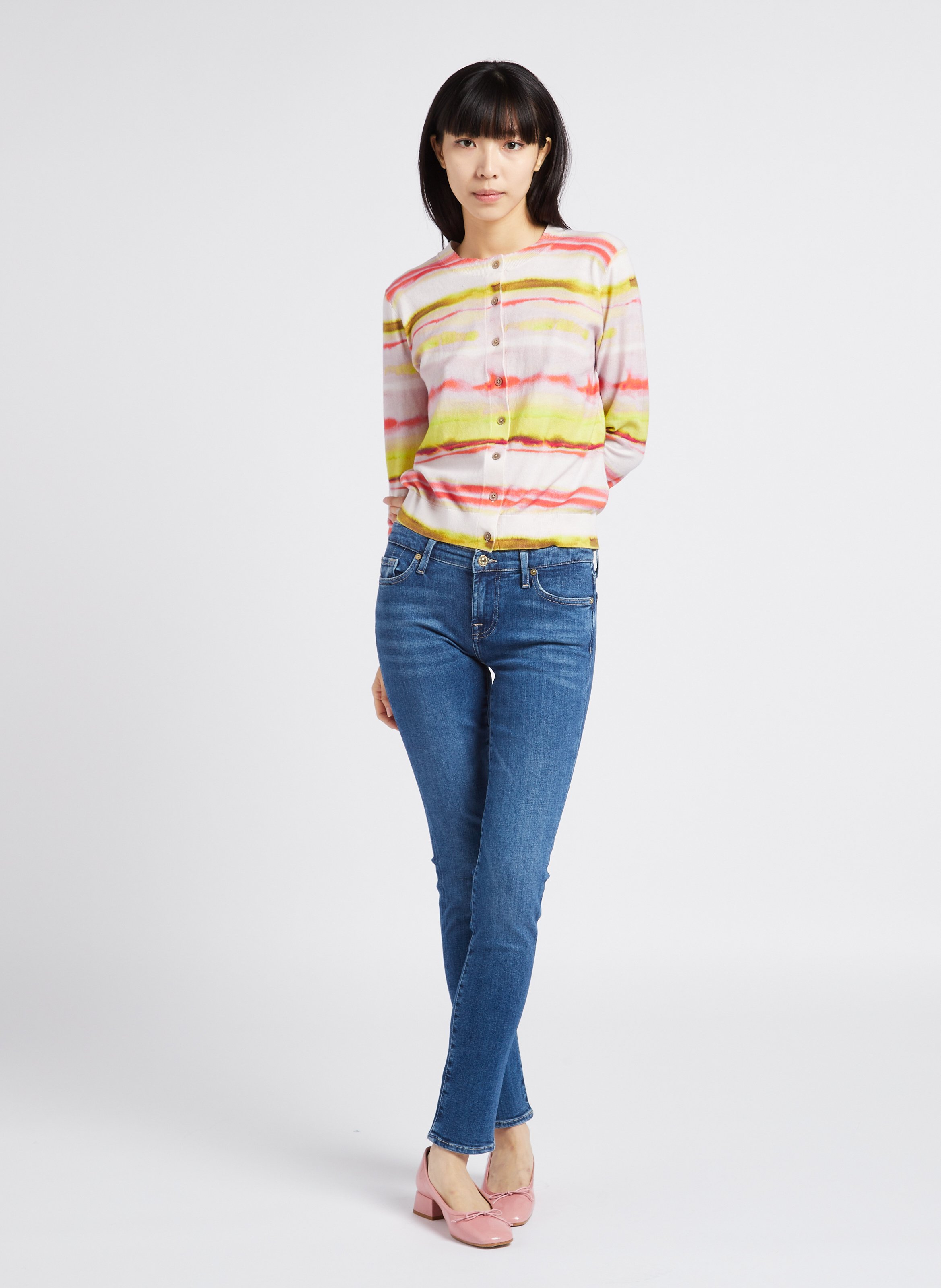 Slim-fit jeans | katoenblend 7 FOR ALL MANKIND Blauw