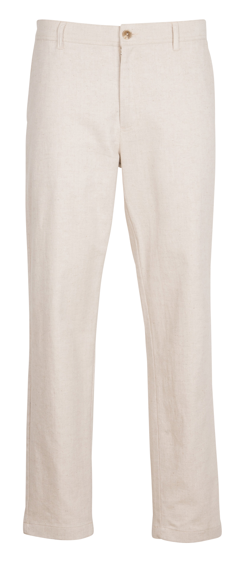 Pantalon droit en coton et lin LES DEUX Beige