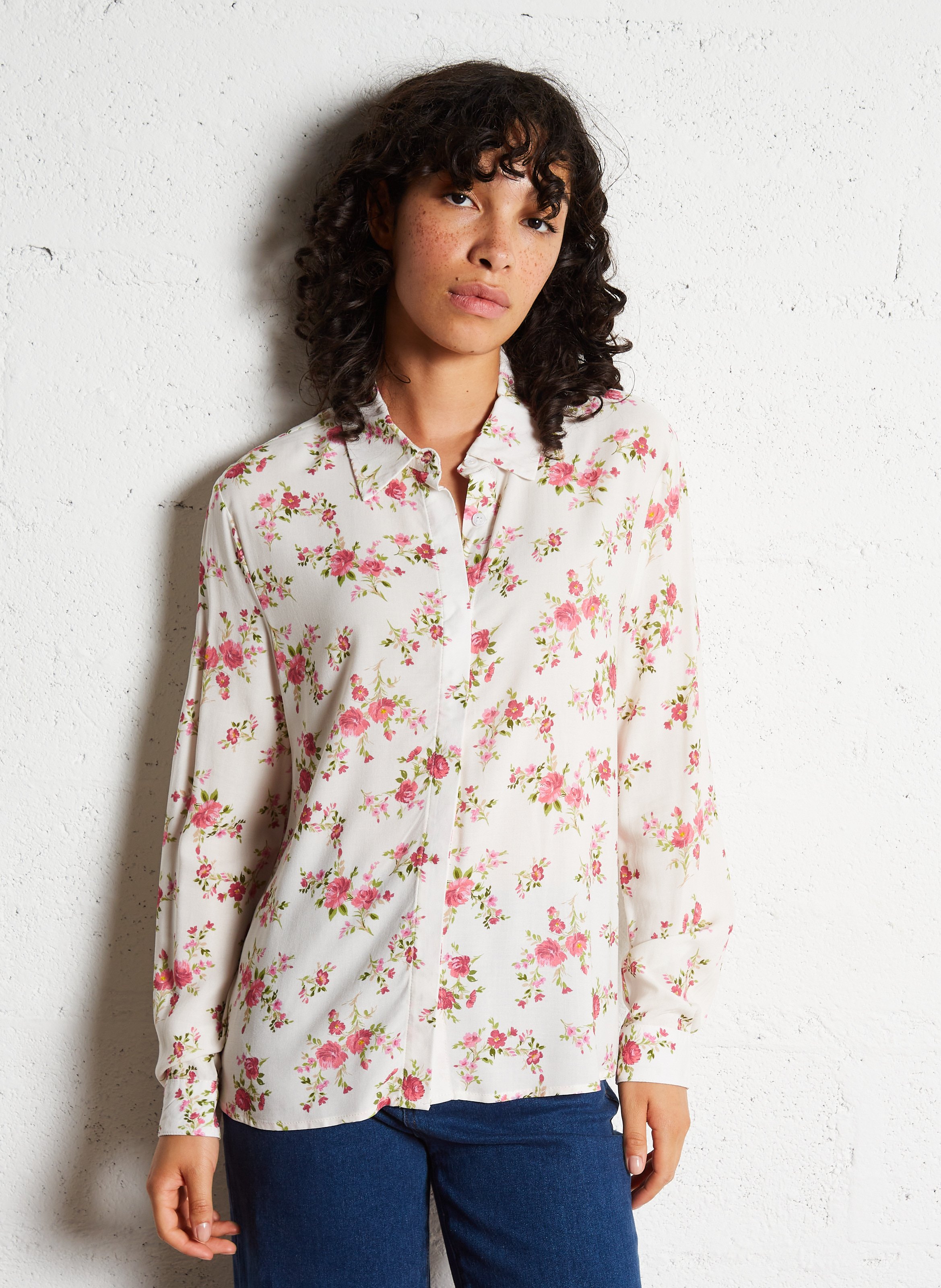 Chemise droite à col classique LA PETITE ETOILE Blanc