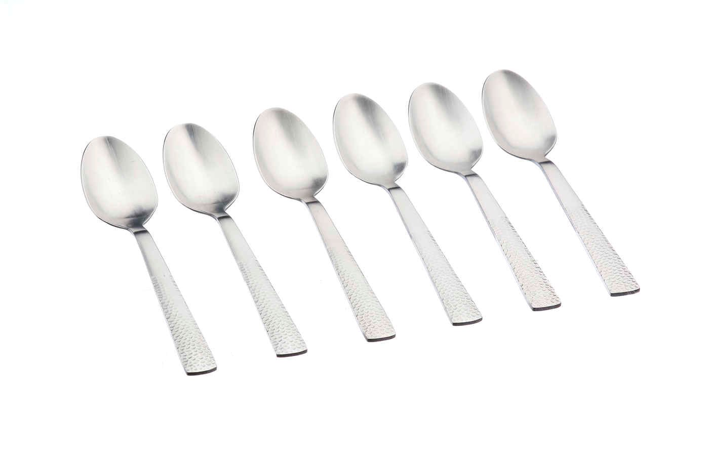 Set of 6 small spoons BJORN Red