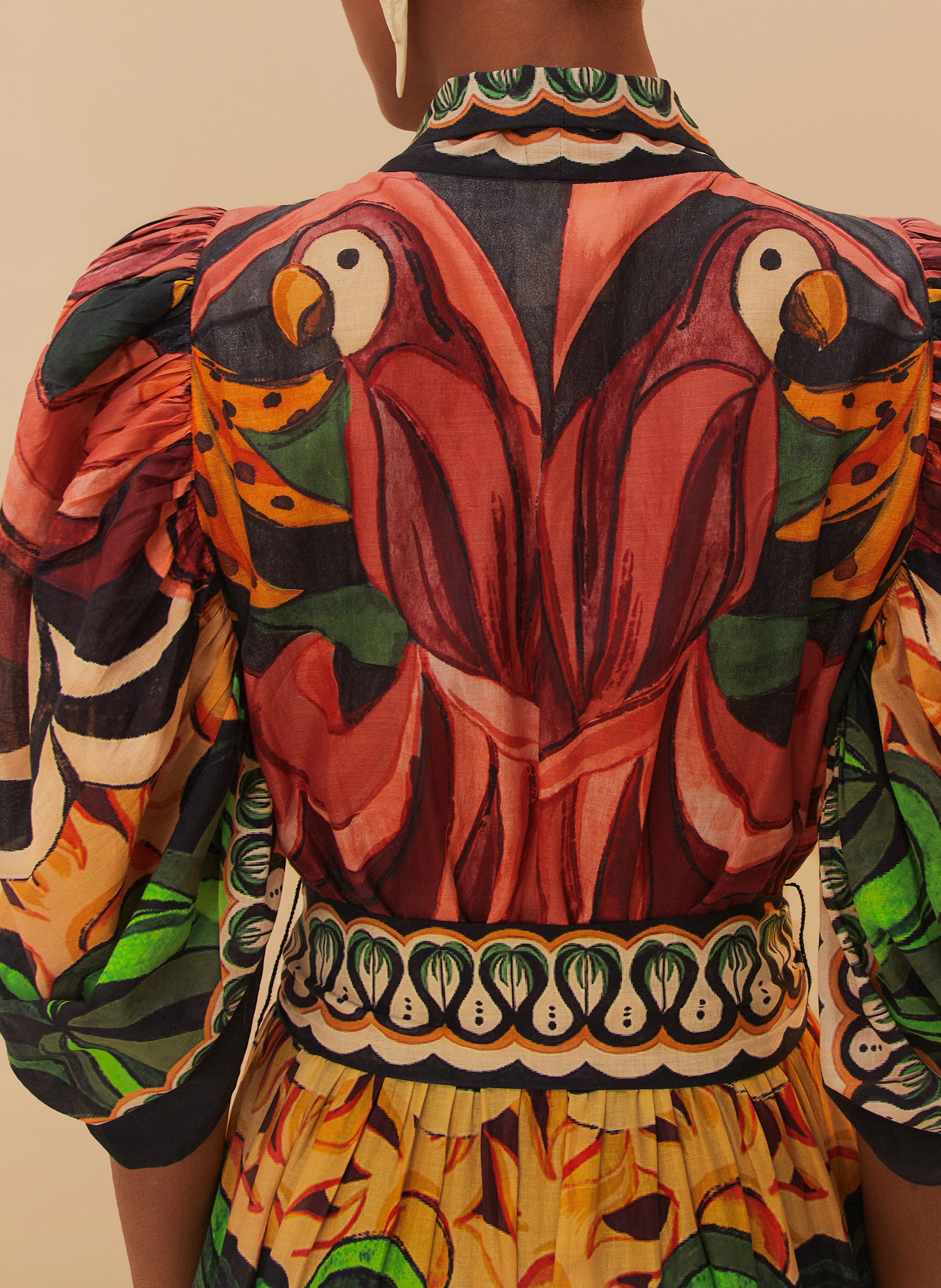 Robe longue en coton imprimé FARM RIO Multicolore