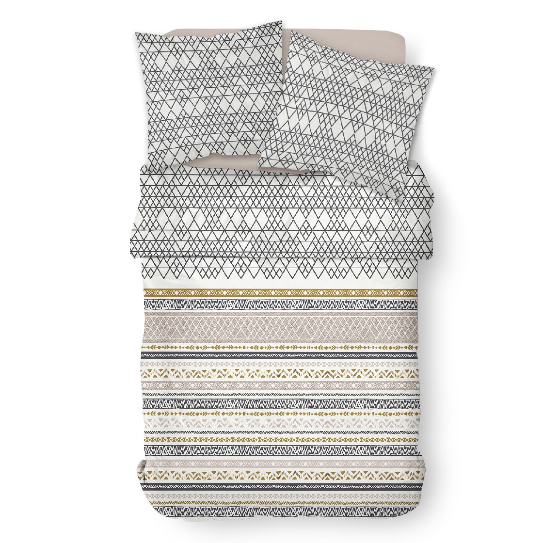 Printed cotton bedding set TODAY LINGE DE MAISON White