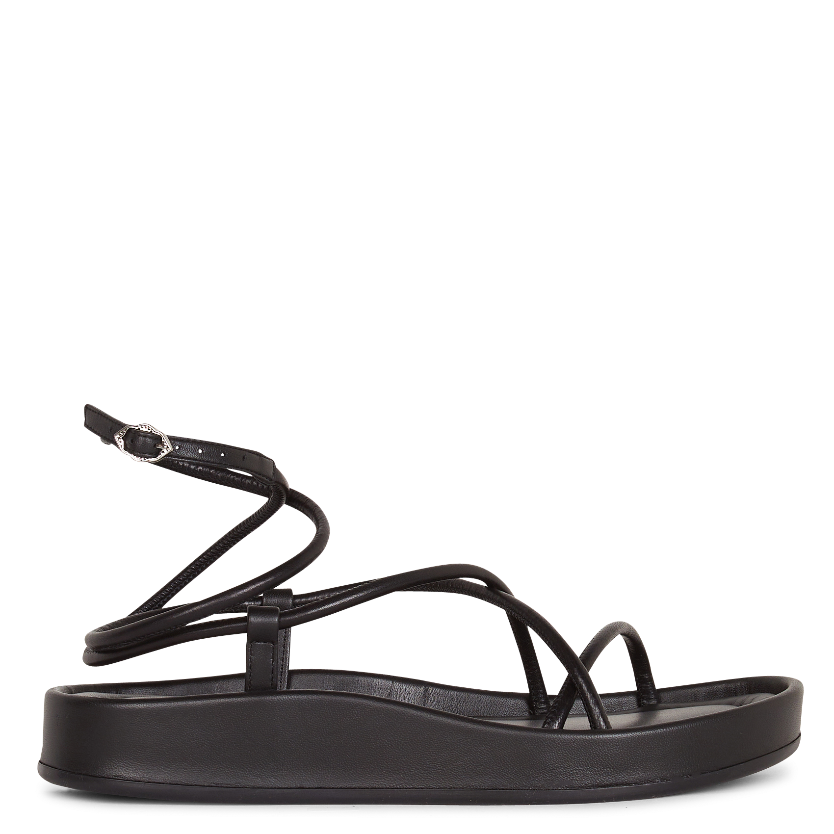 Flat soft leather sandals Noir Ba&Sh Women Place des Tendances