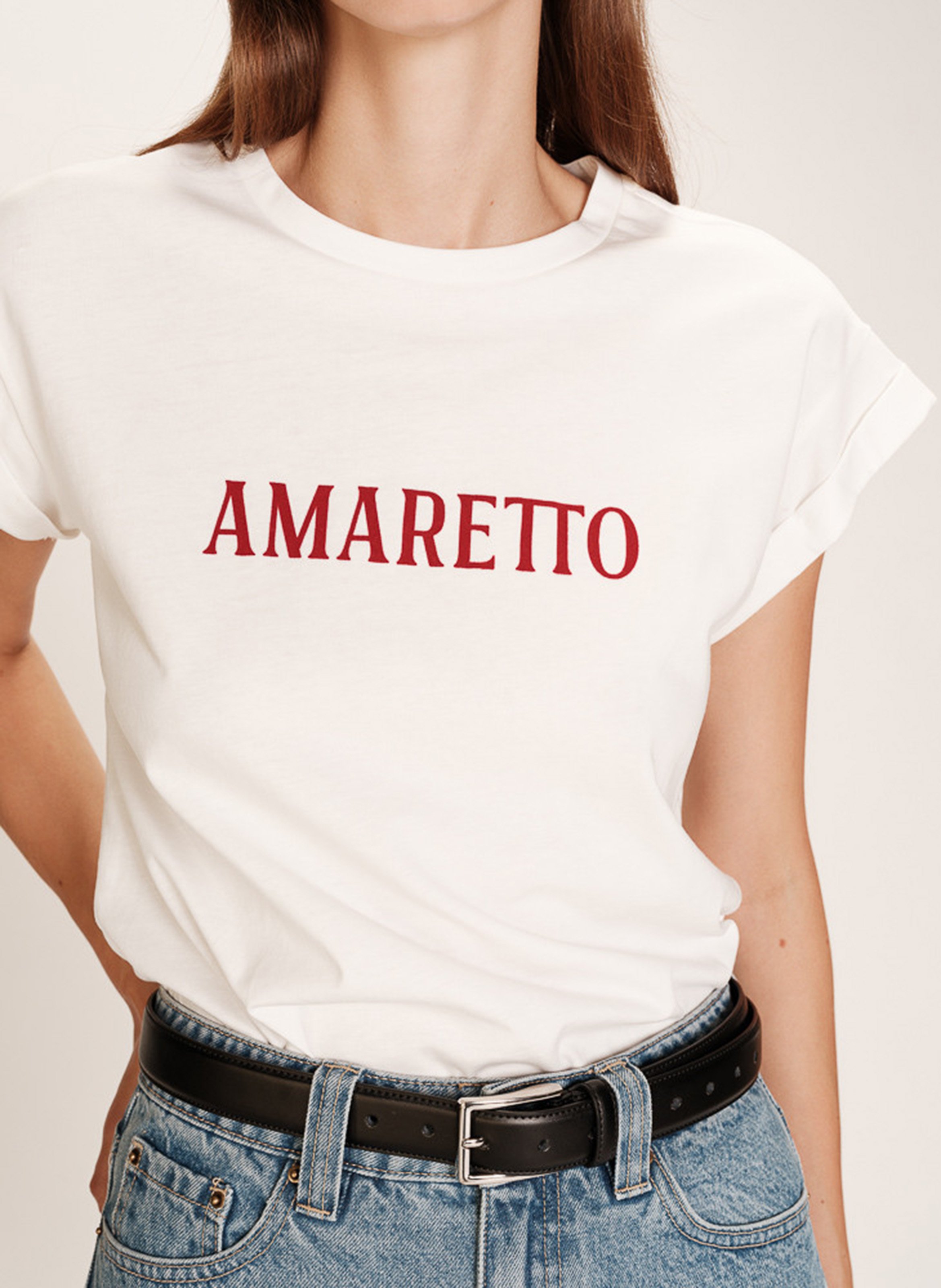 Tee-shirt col rond en coton GRACE ET MILA Rouge