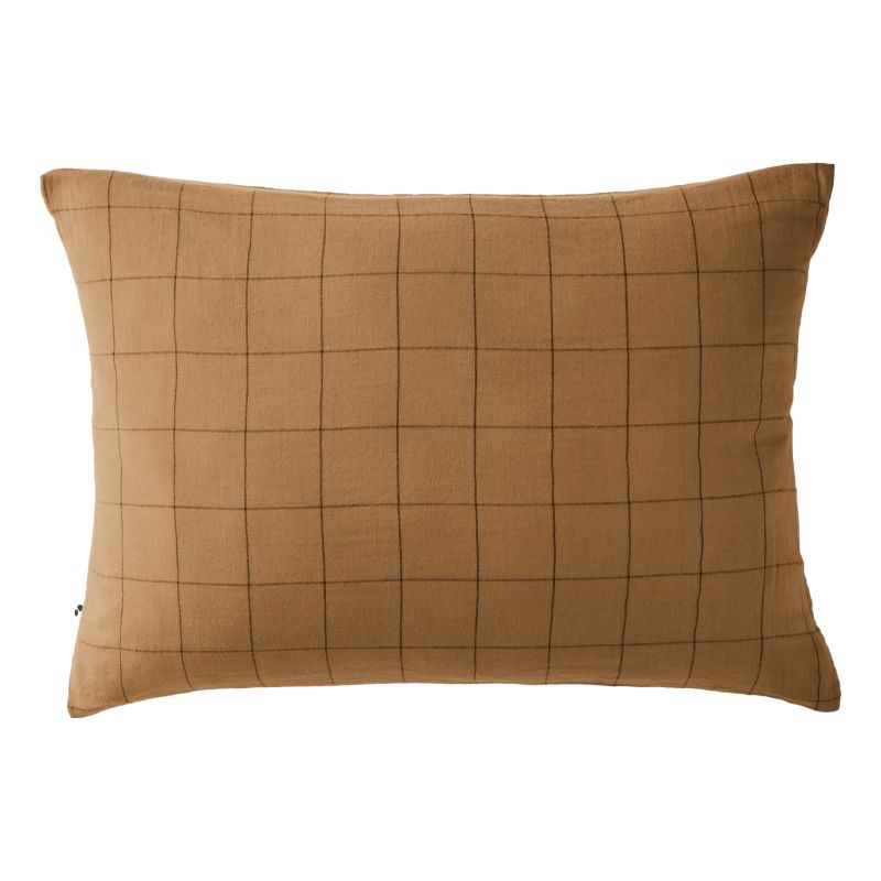 Cotton percale pillow case L'EFFET PAPILLON