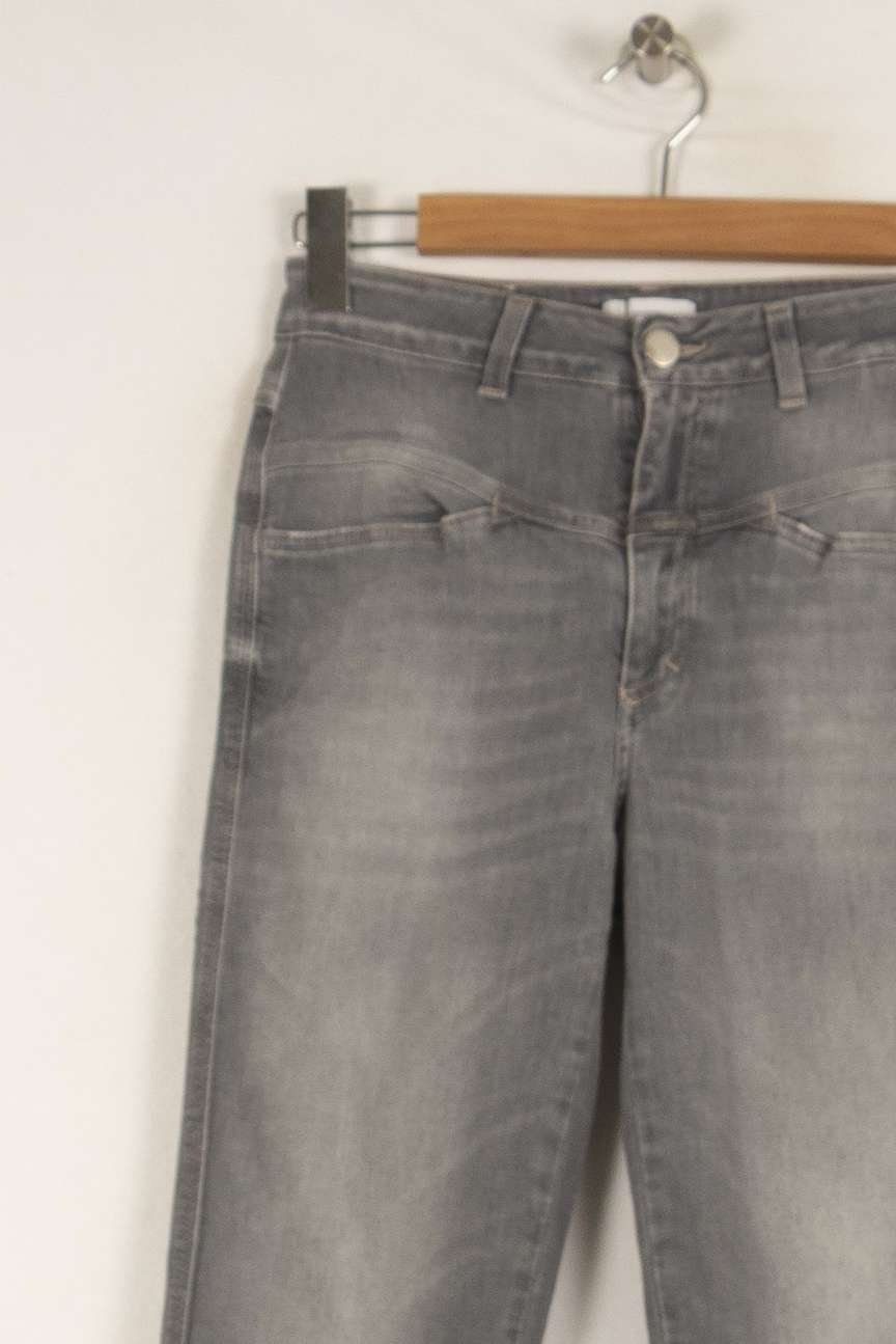 Cropped slim jeans with studs CLOSED - Seconde Main Grey