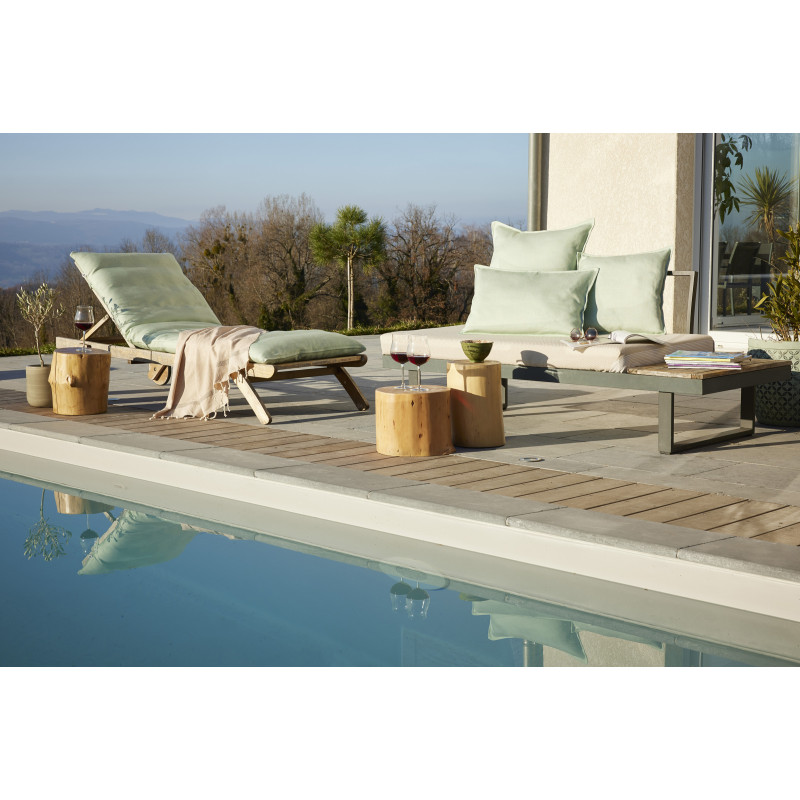 Housse de coussin "naïa outdoor" toutes dimensions l'effet papillon L'EFFET PAPILLON Vert