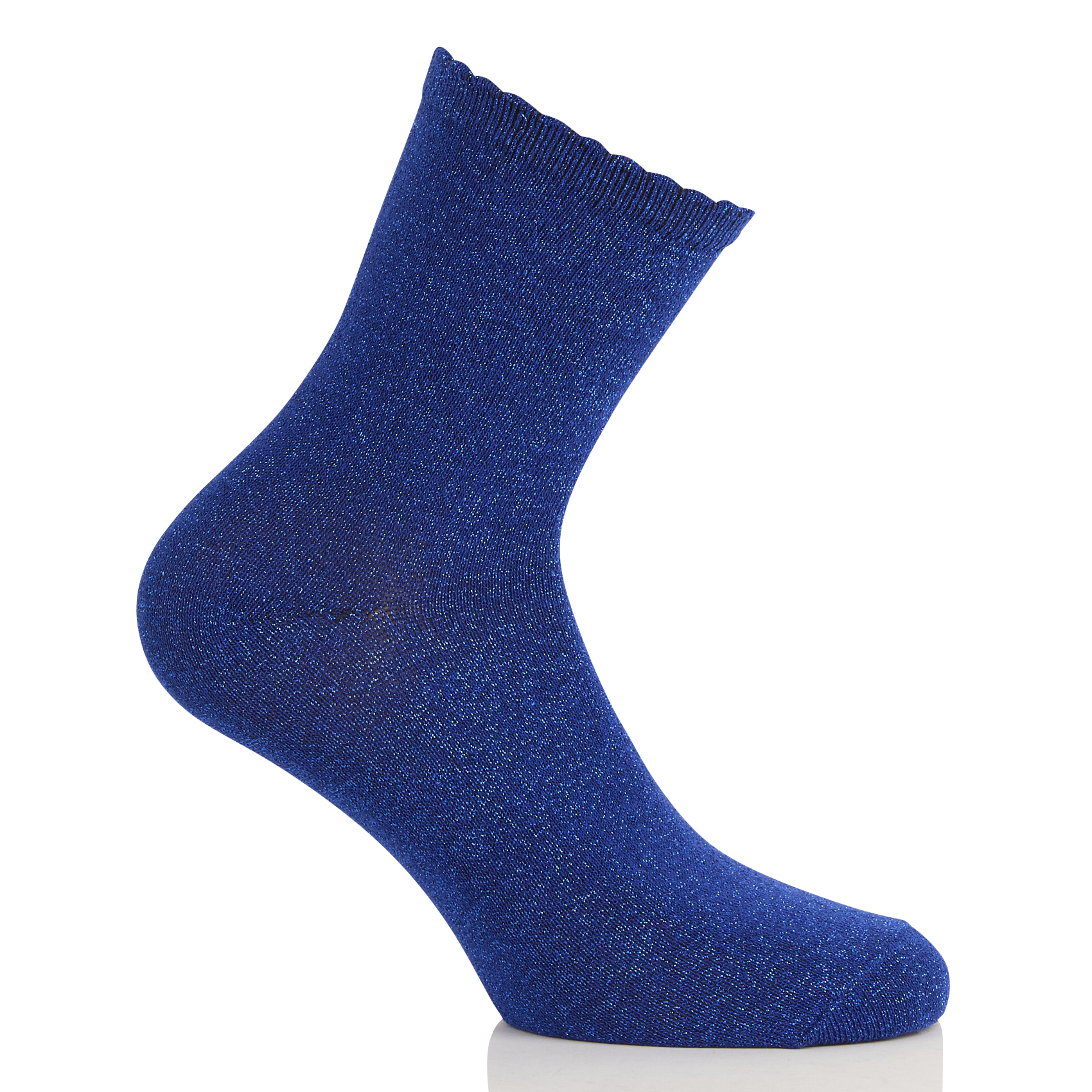 Chaussettes pailletées en coton bio mélangé PIECES Bleu