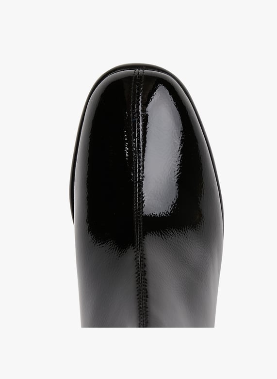 Patent leather heeled ankle boots | Black by SCHMOOVE Patent leather heeled ankle boots Black