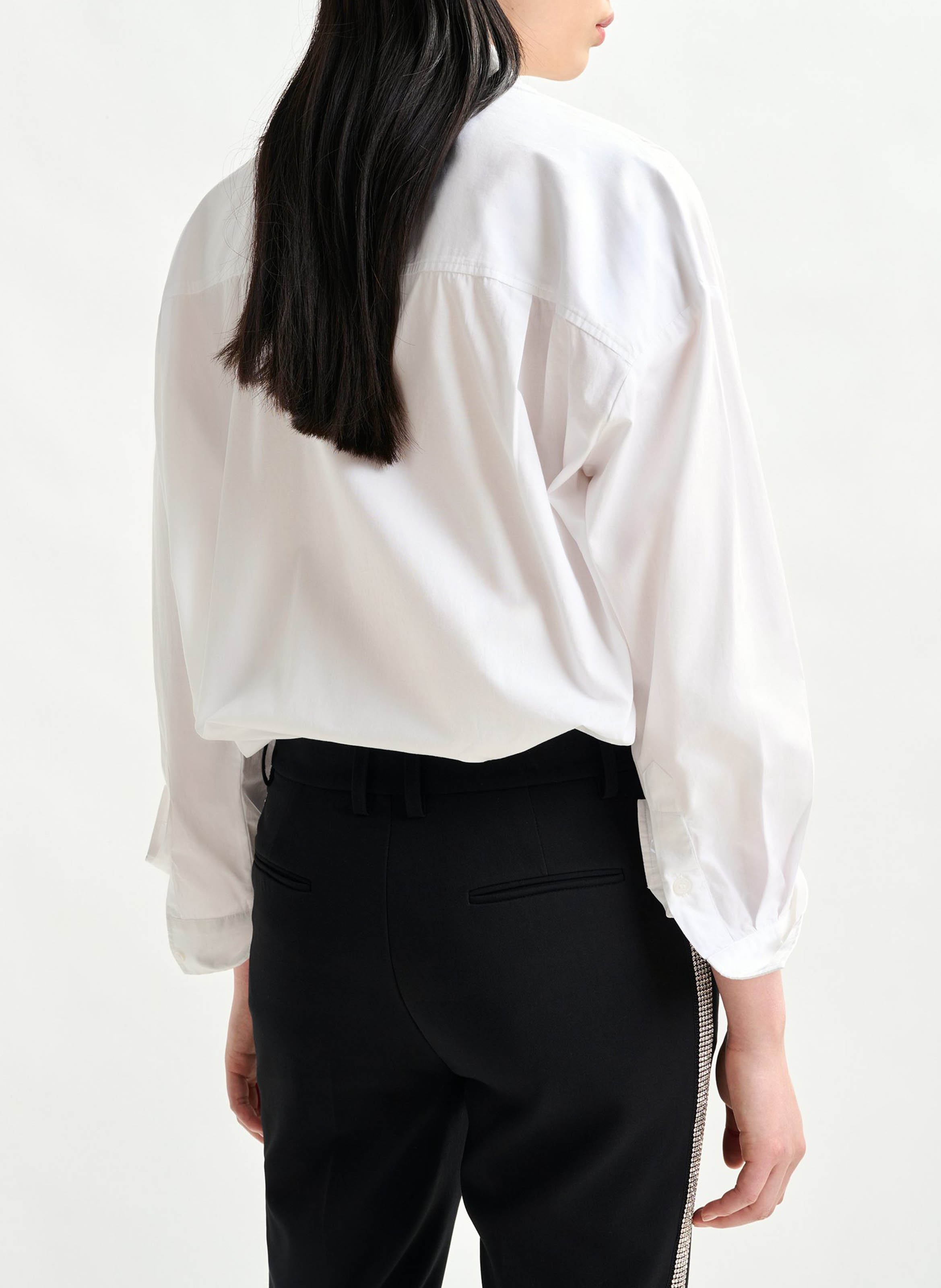 Chemise oversize brodée ESSENTIEL ANTWERP Blanc