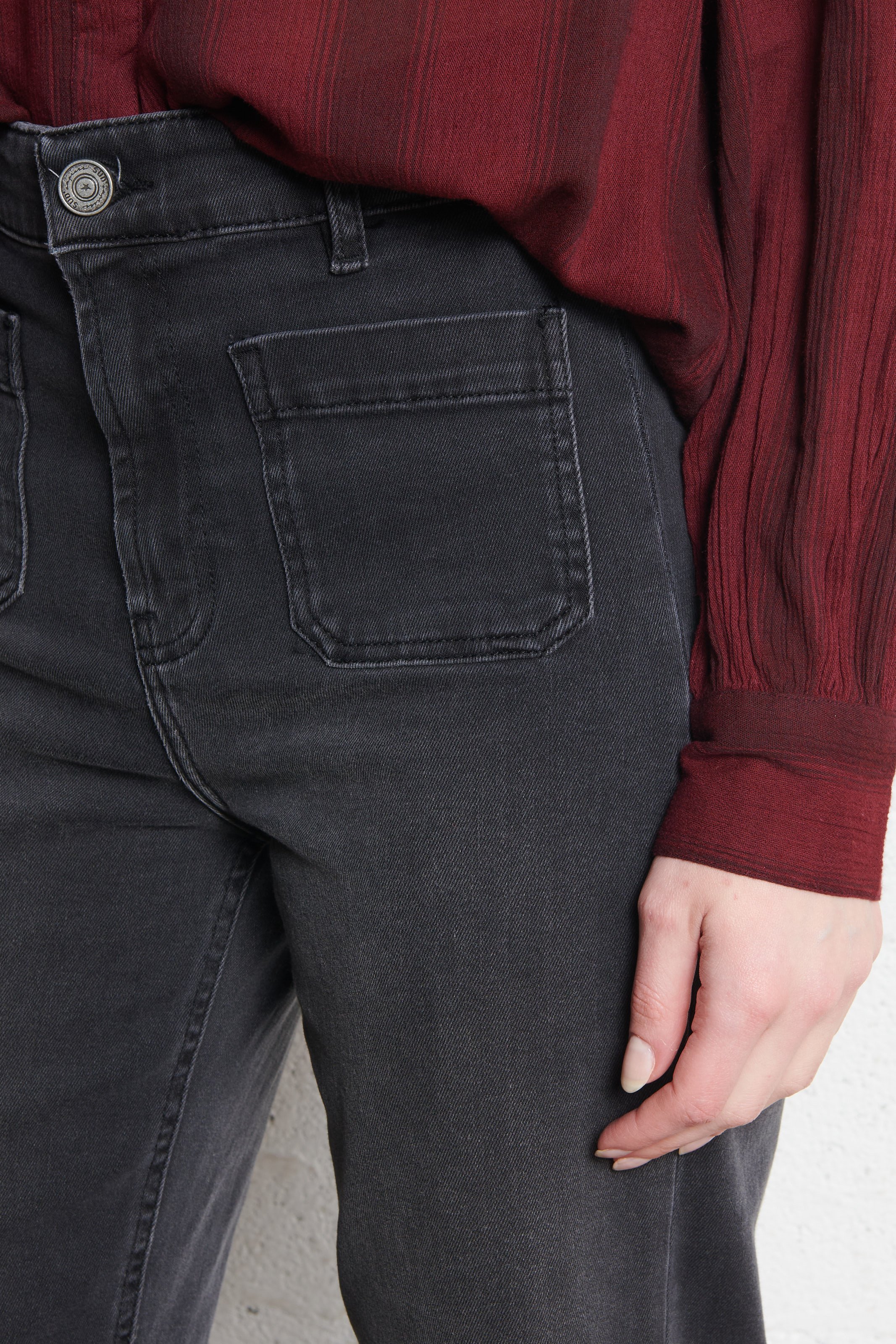 Jean large en coton mélangé SUD EXPRESS Noir