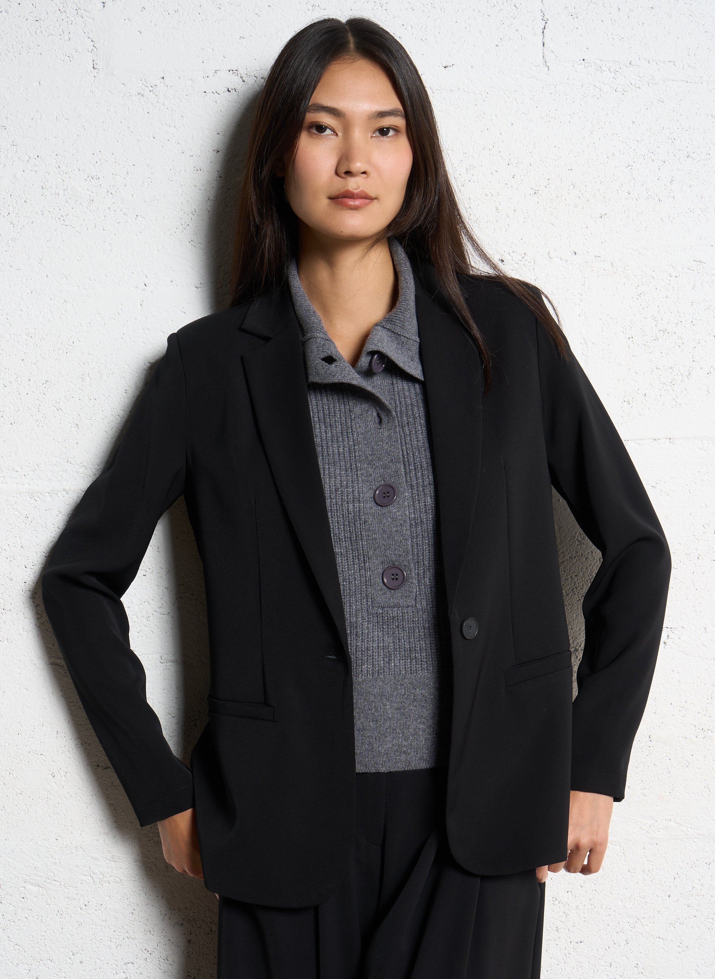 Veste tailleur fluide unie  PLEASE