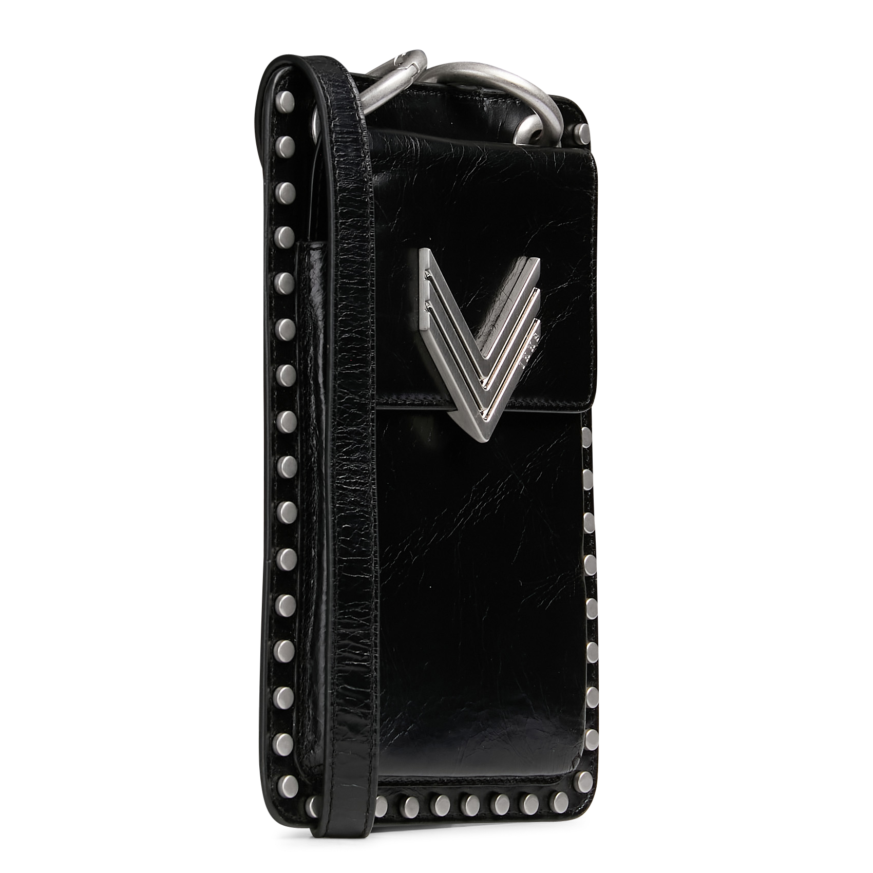 Leather crossbody phone bag IKKS Black