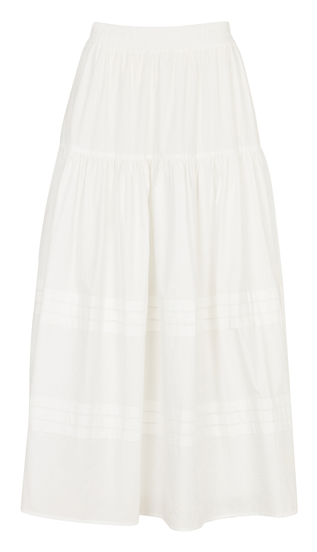 Flared cotton midi skirt JC SOPHIE White