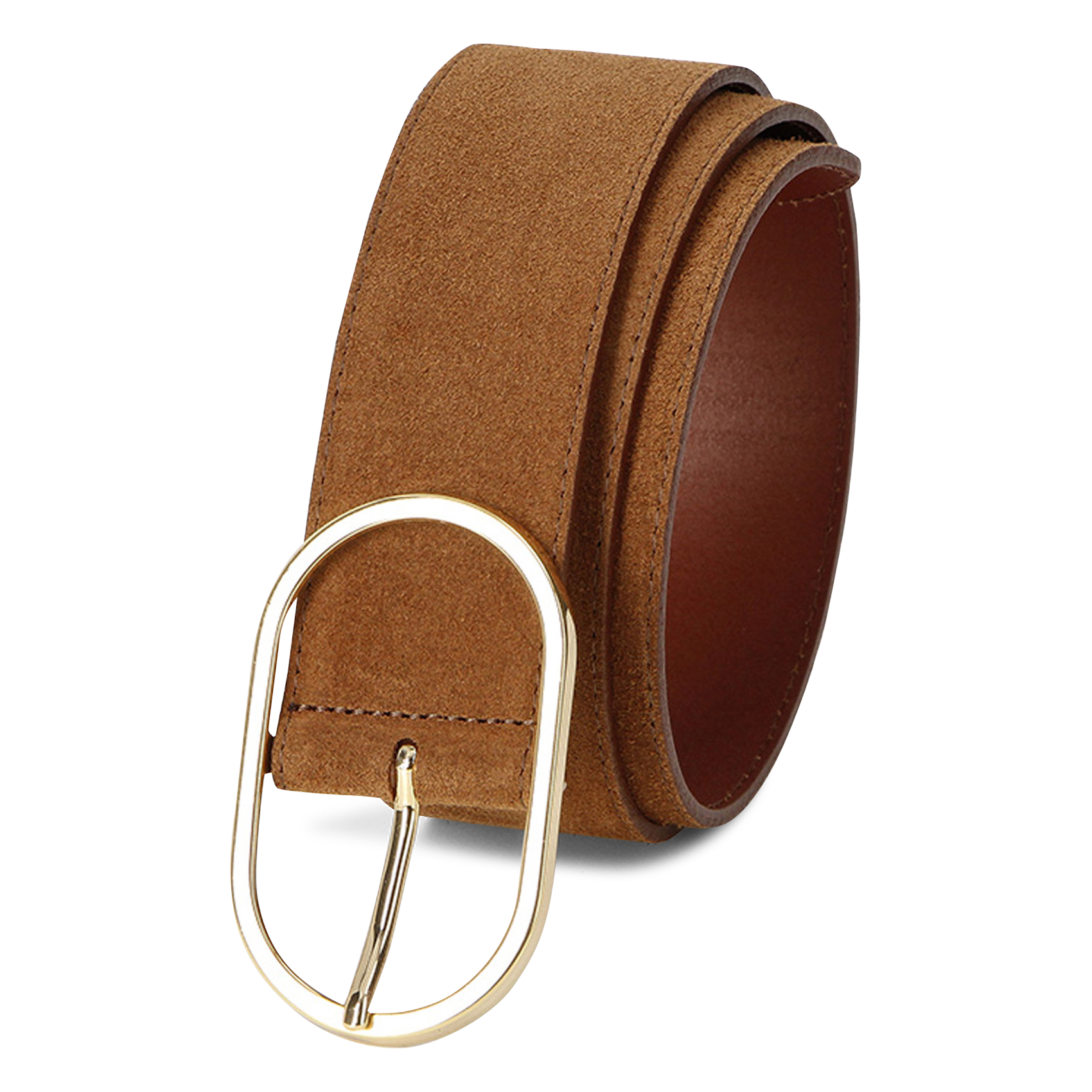 Ceinture en cuir HERBERT FRERE SOEUR Marron