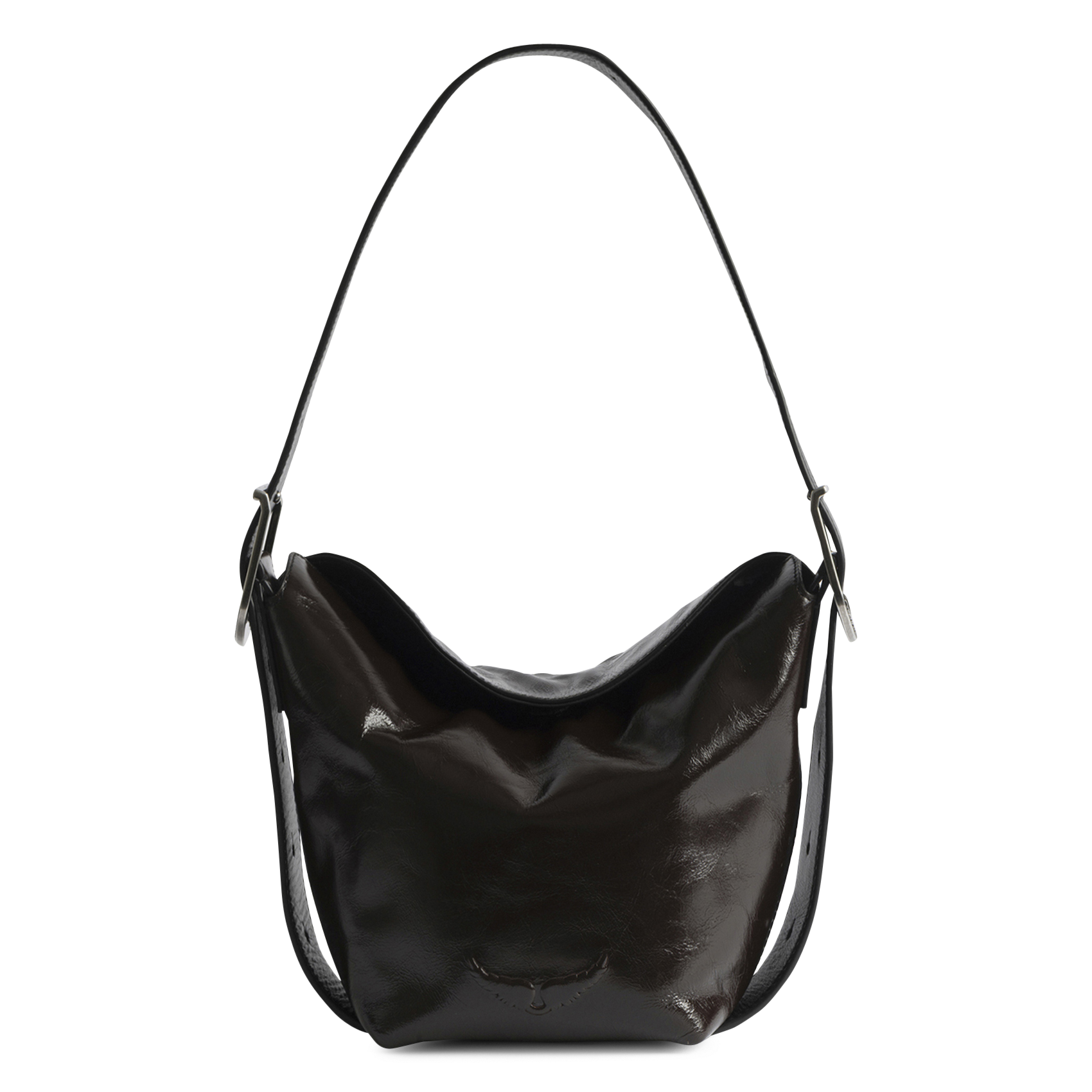 Patent leather shoulder bag ZADIG&VOLTAIRE Brown