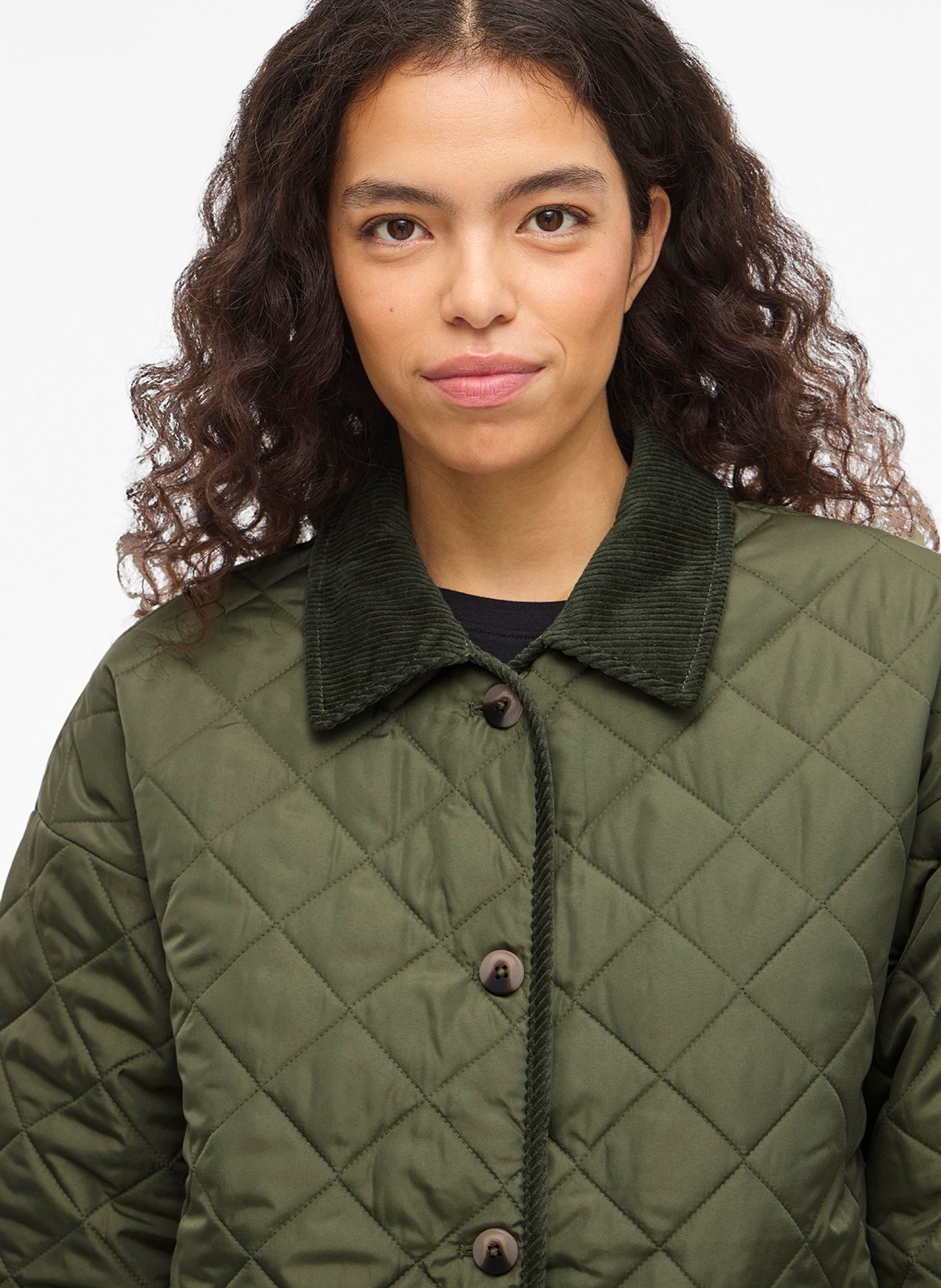 Gerader Steppblouson mit klassischem Kragen VILA Grun