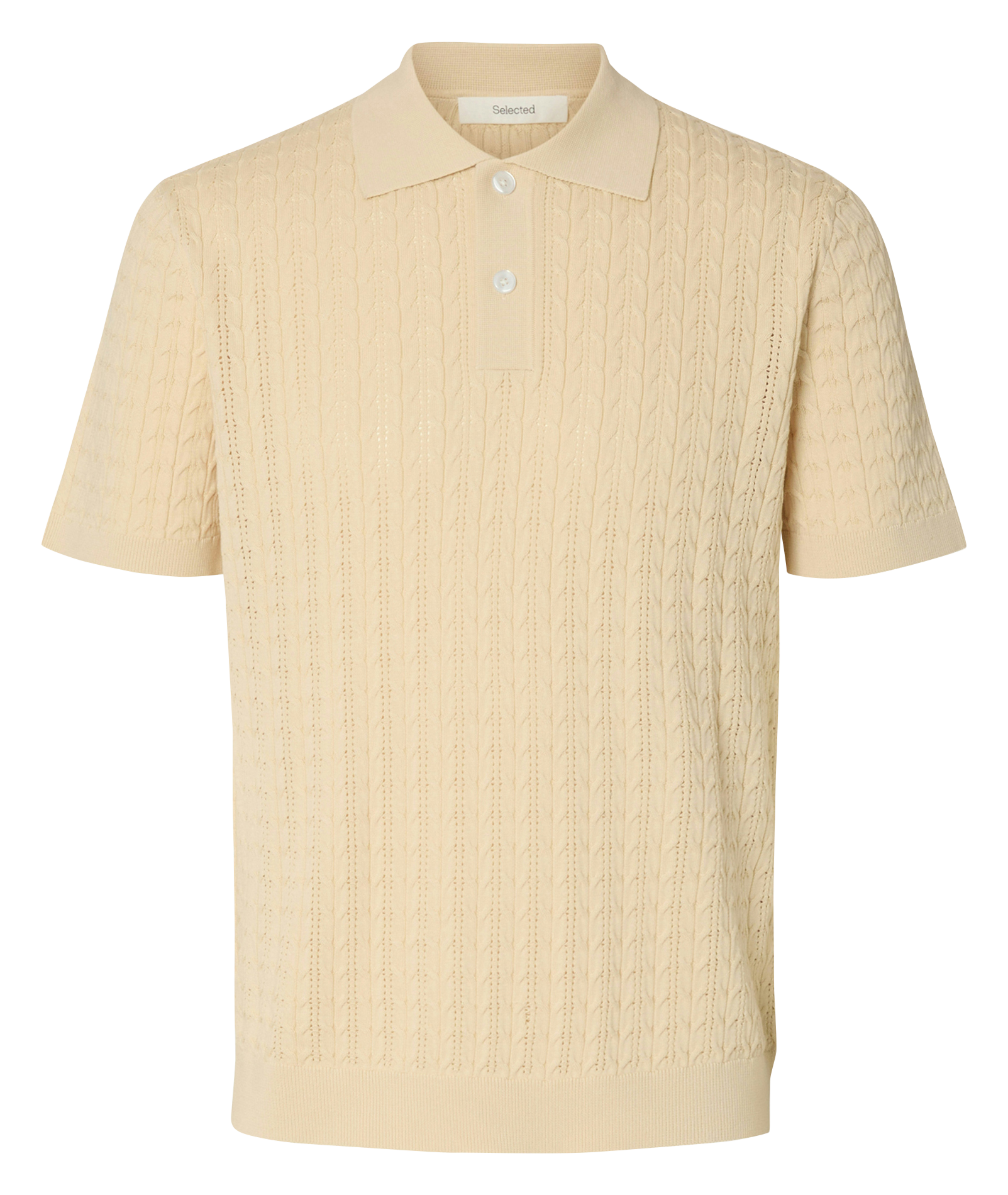 Polo in biologisch katoenen tricot SELECTED