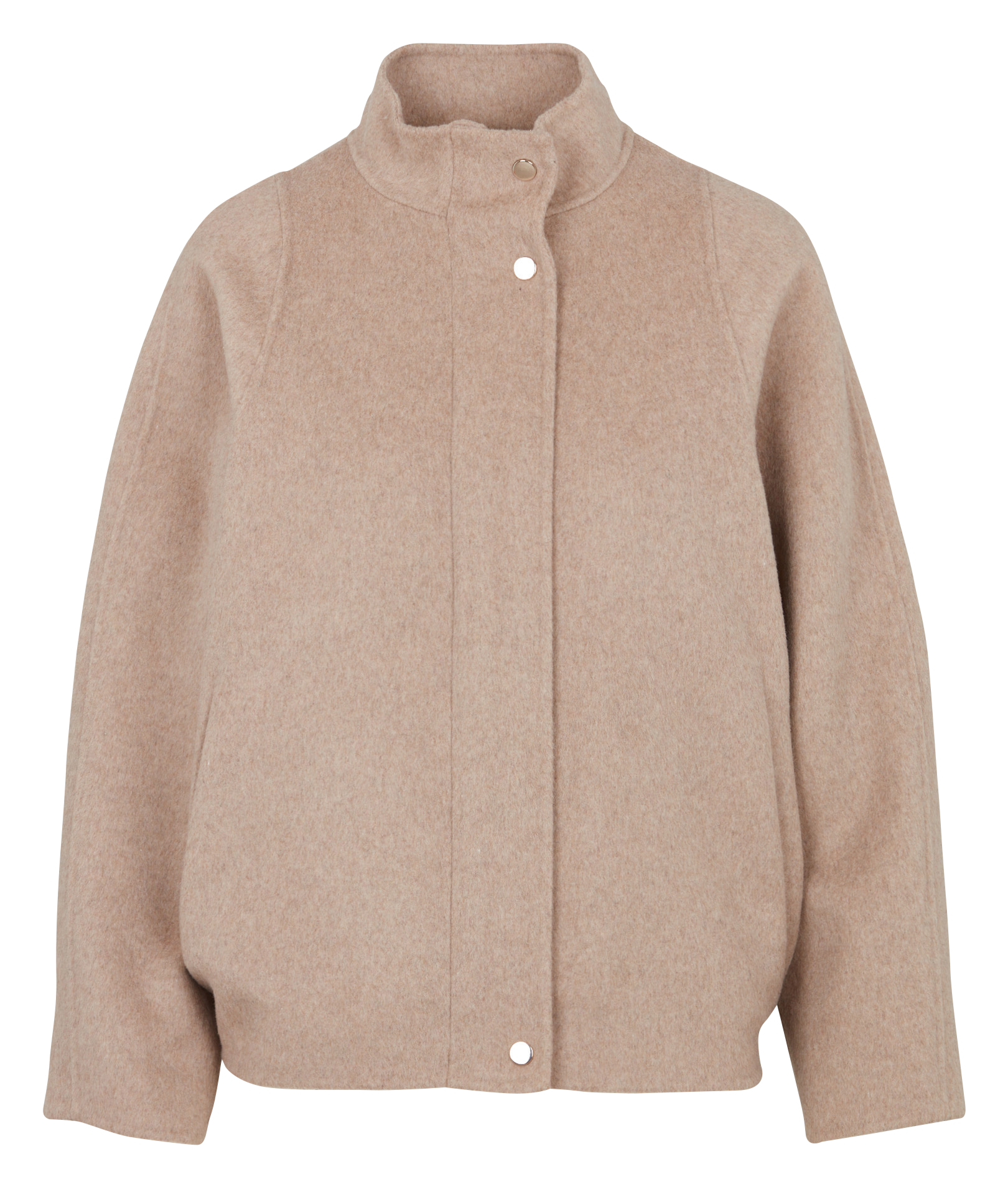 Manteau droit col montant zippé MAISON 123 Beige
