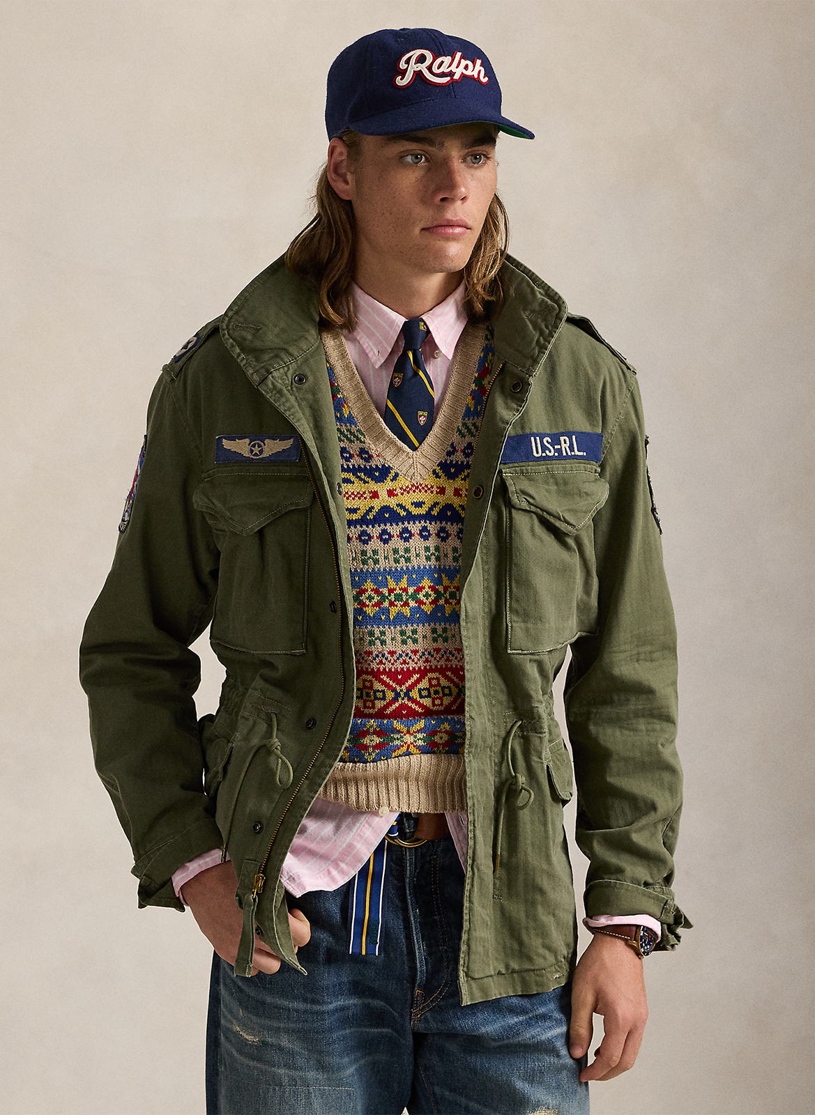 Cotton utility jacket POLO RALPH LAUREN Green