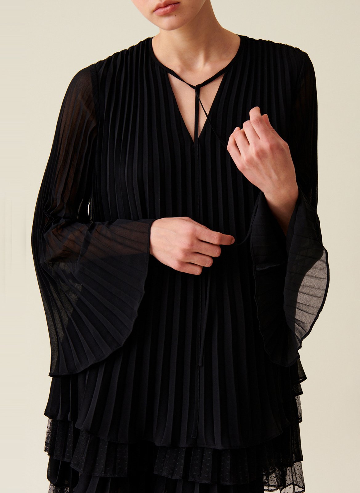 Short flounced dress CLAUDIE PIERLOT Black