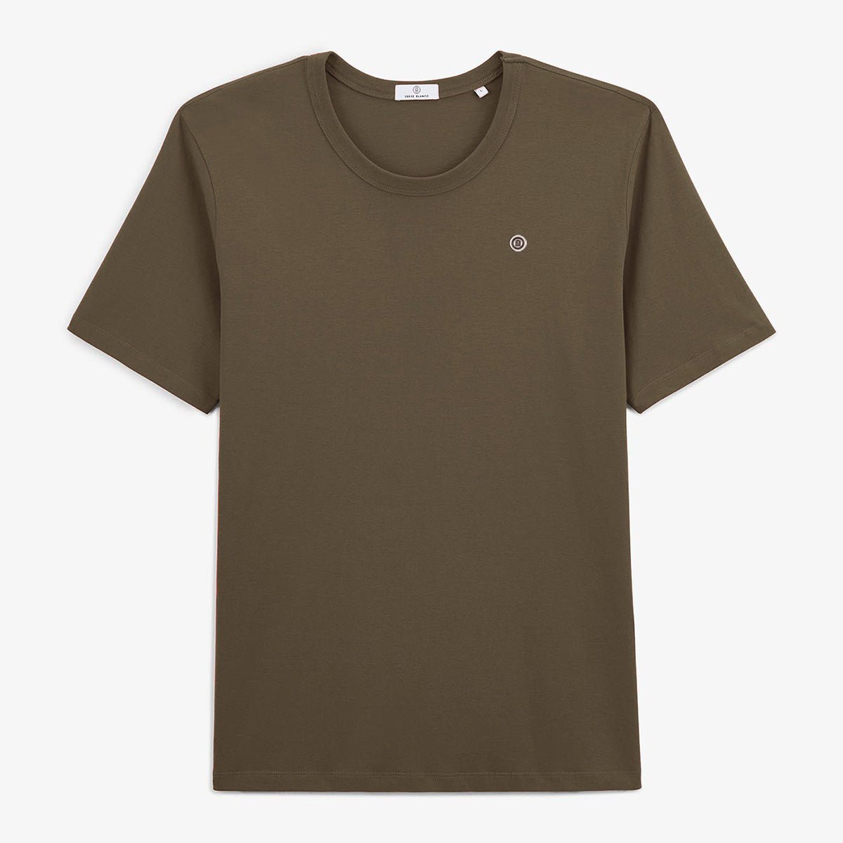 Round-neck cotton T-shirt SERGE BLANCO Brown