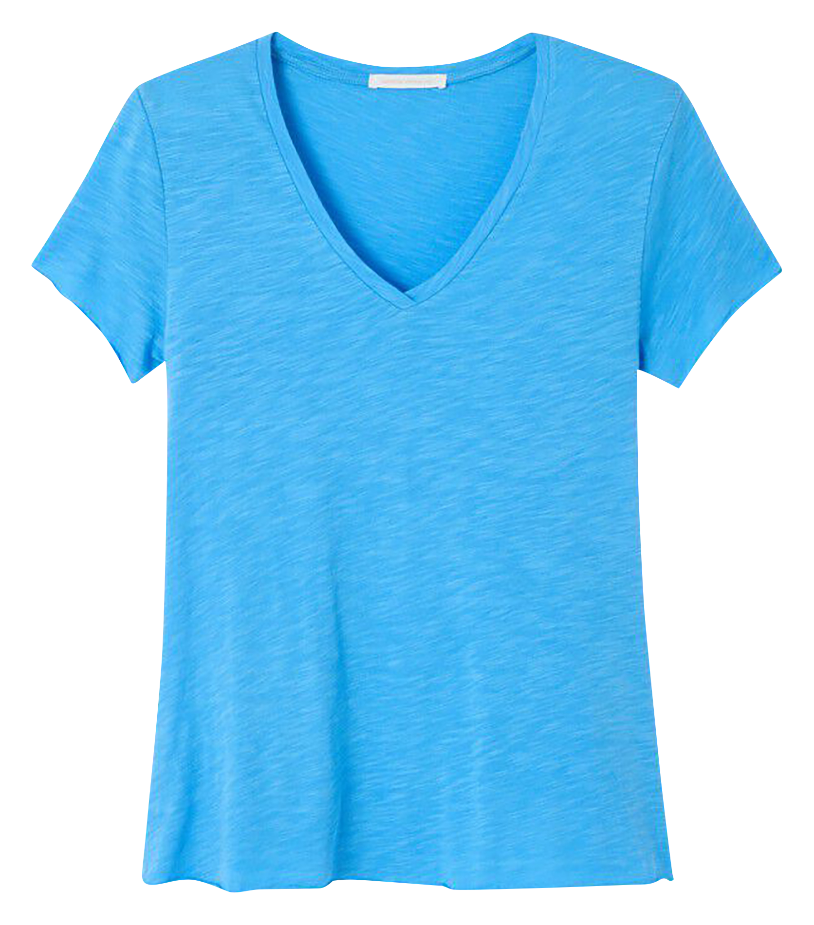 Camiseta de mezcla de algodón recta con cuello de pico AMERICAN VINTAGE