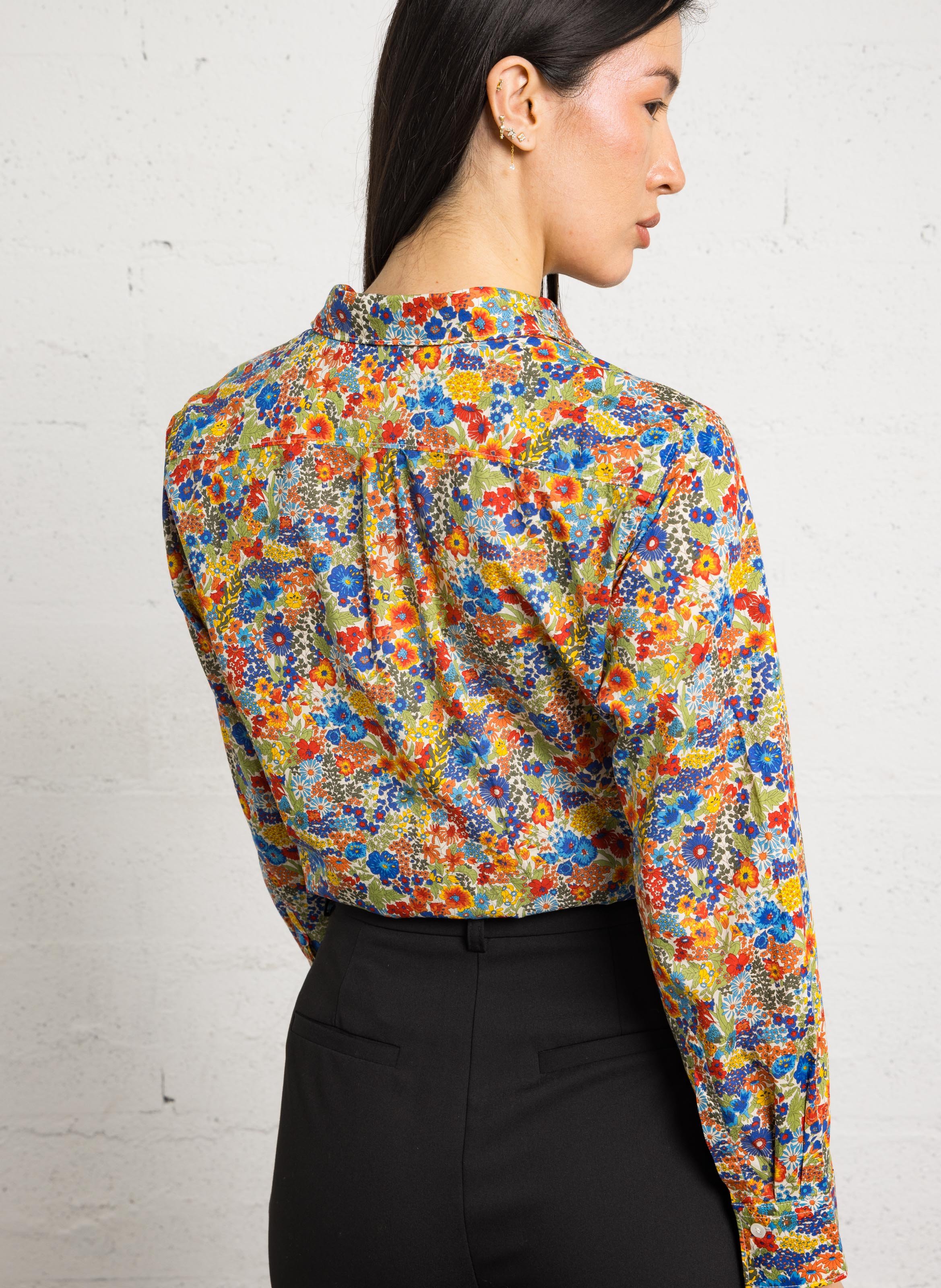 Chemise droite col classique en coton HARTFORD Multicolore