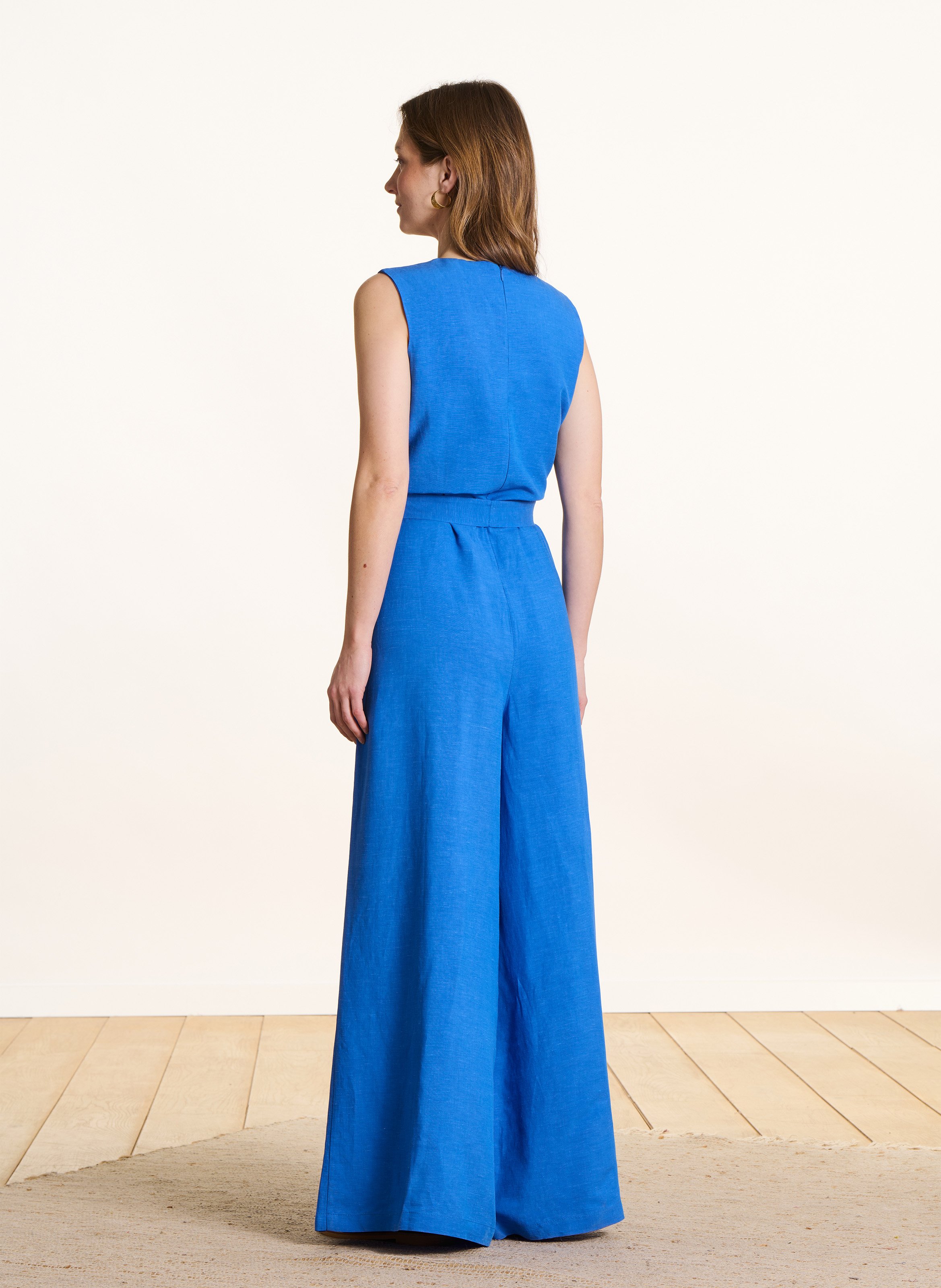 Weite Einteiler in einfarbigem Design LA FEE MARABOUTEE Blau