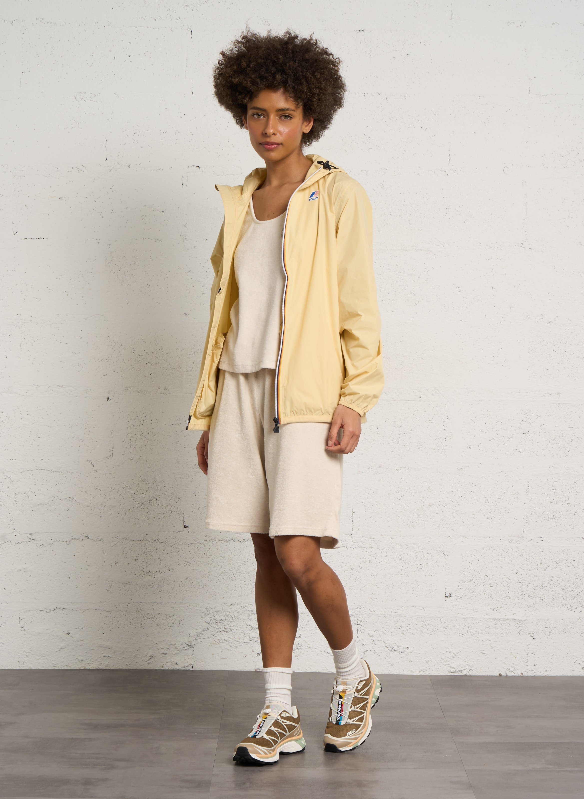 Gerader Rock aus Bio-Baumwolle und recycelter Baumwolle AMERICAN VINTAGE Beige