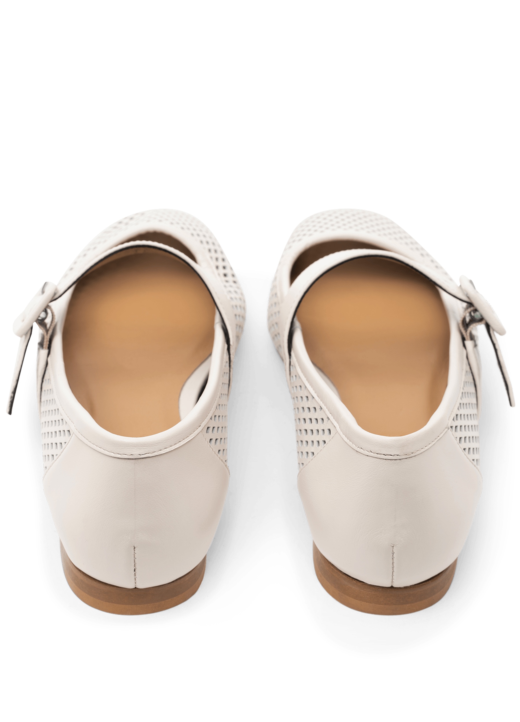Ballet flats in latte nappa leather PARALLELE PARIS White