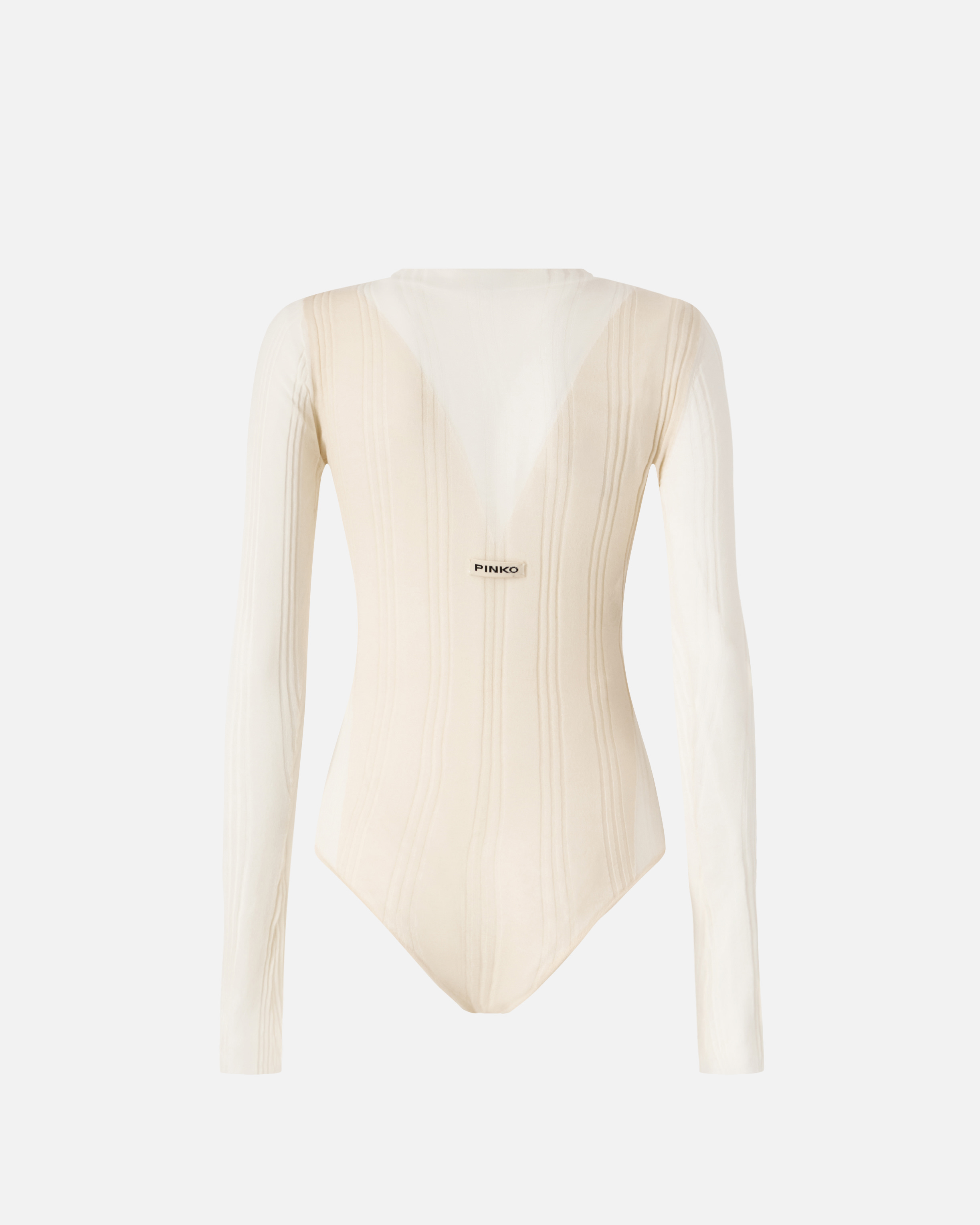 Pull body avec détails transparents PINKO Blanc