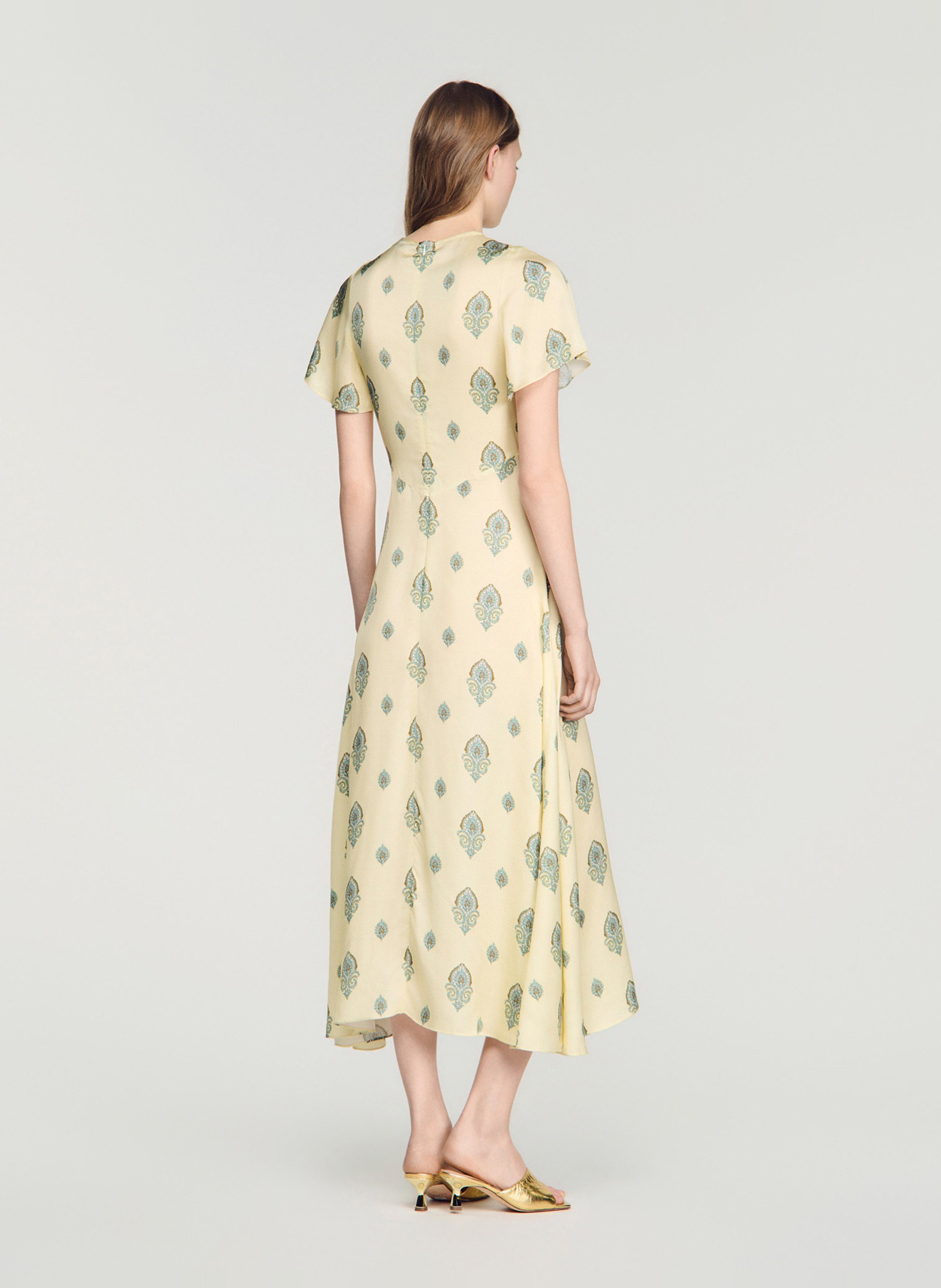Robe longue évasée SANDRO Jaune