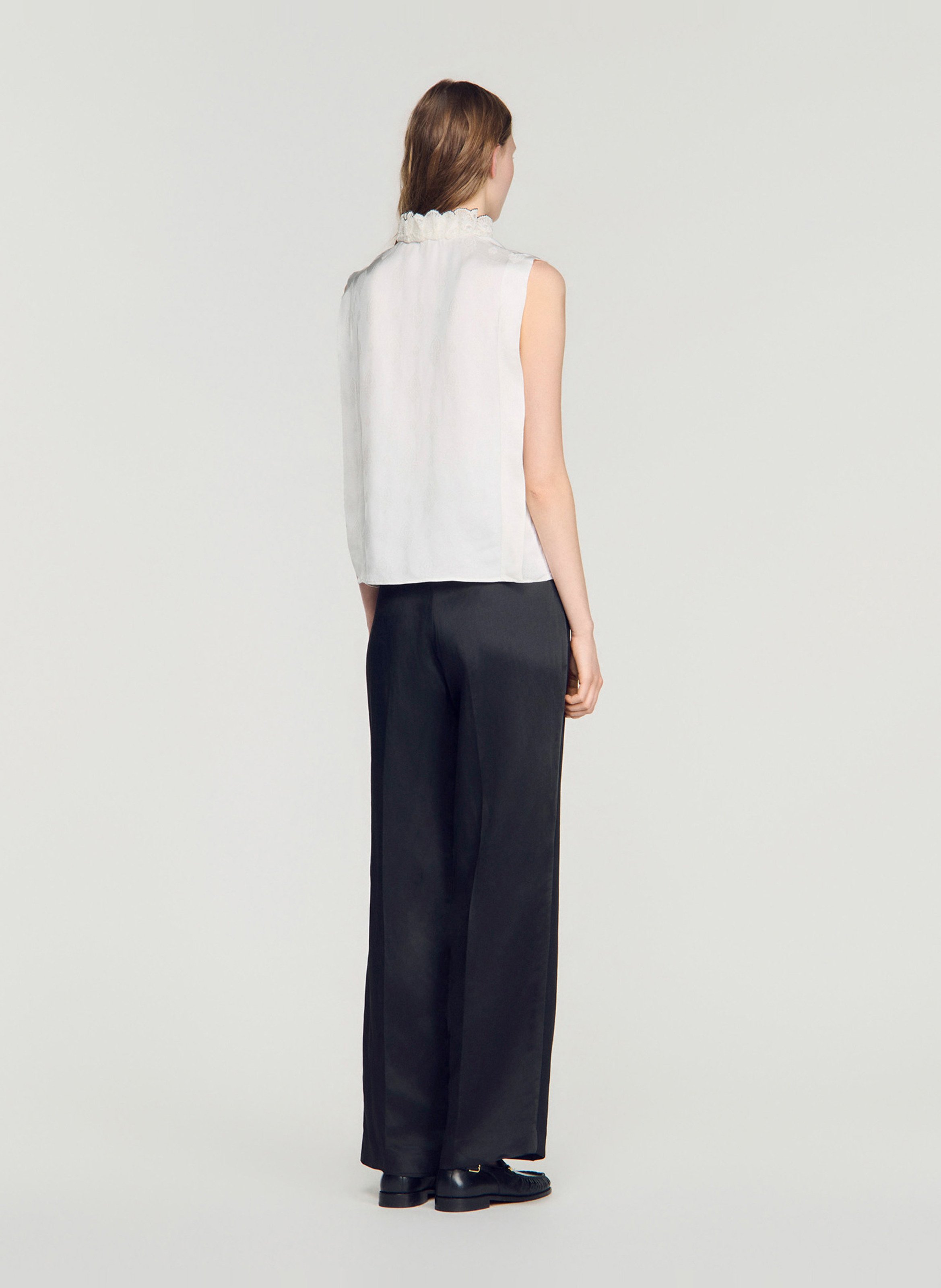 Mouwloze top SANDRO Beige