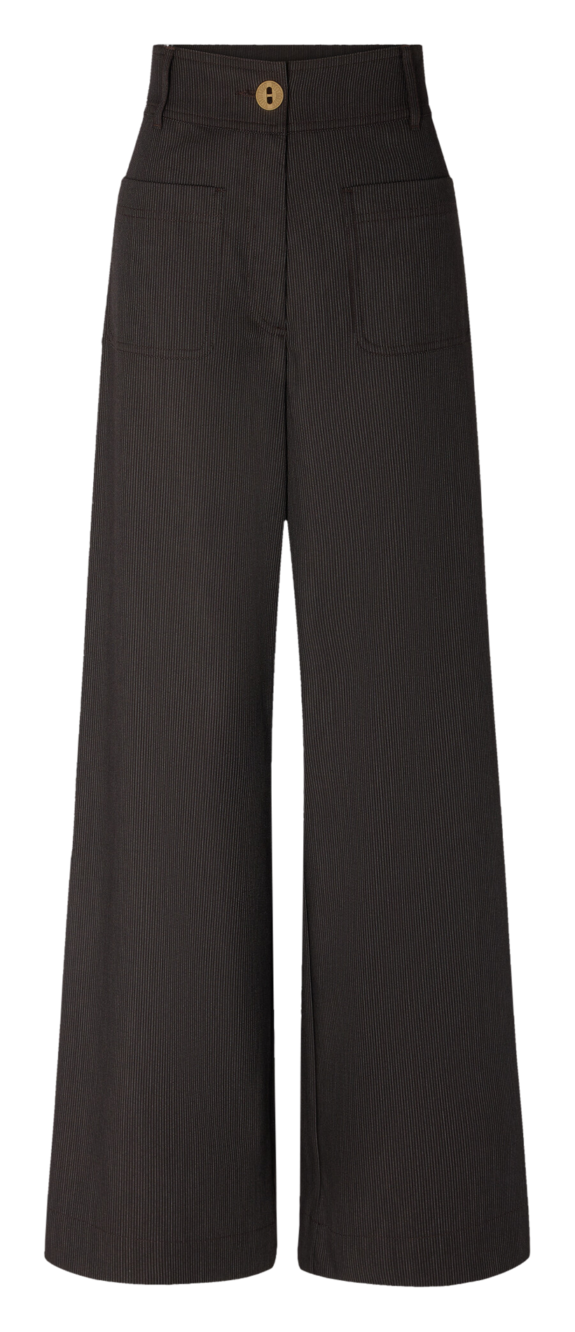 Ausgestellte High Waist Jeans aus Baumwoll-Mix | Braun SESSUN Damen
