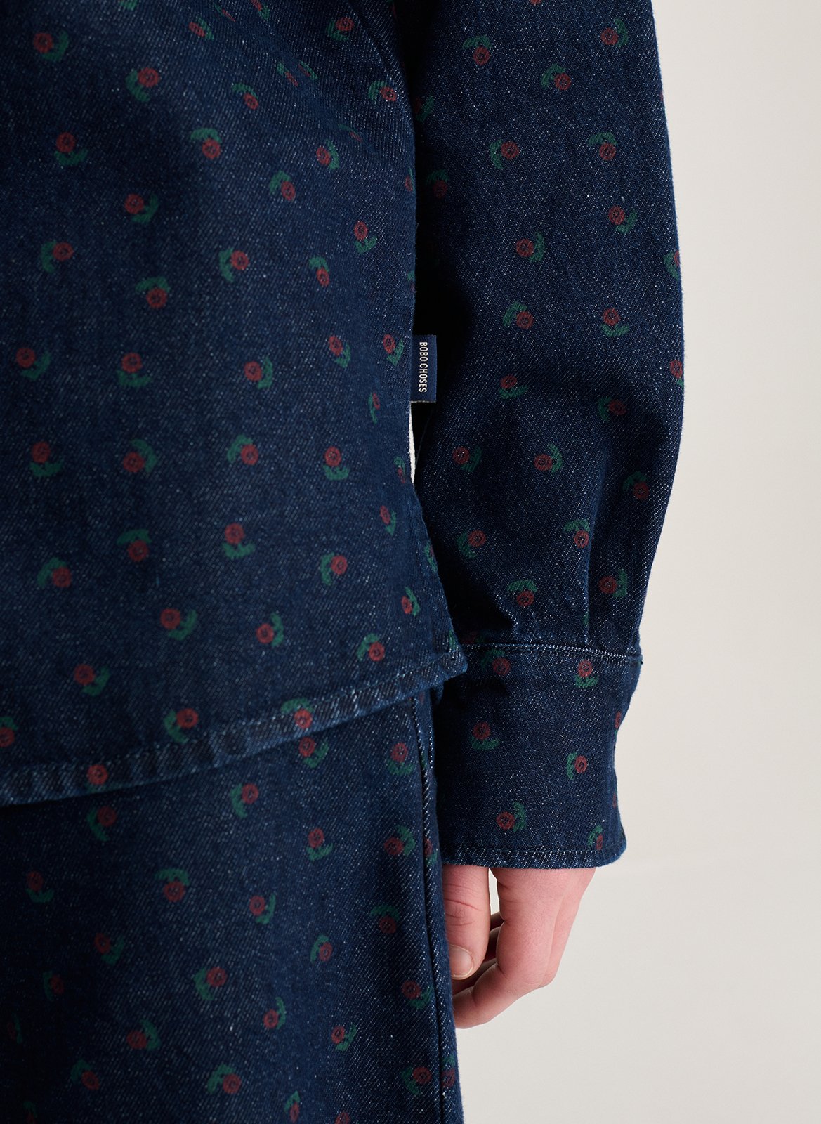 Denim shirt with patterns BOBO CHOSES Blue