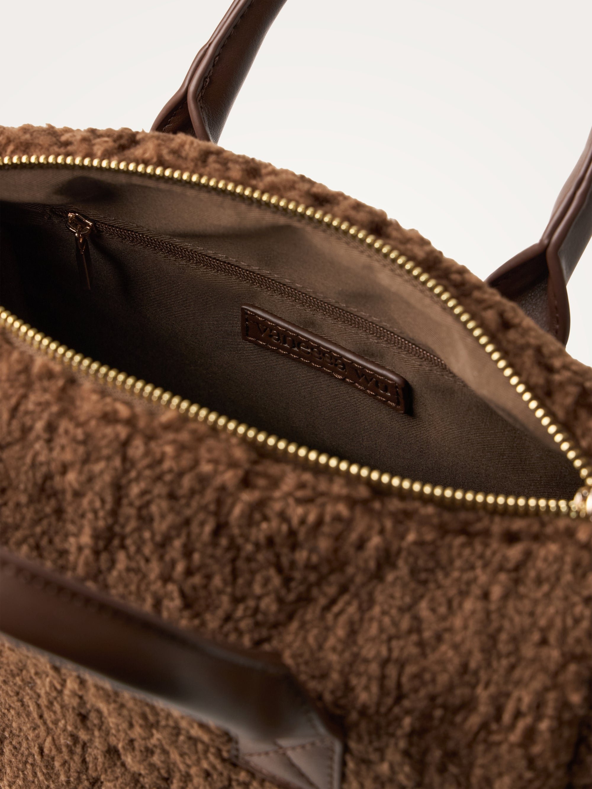 Mini bowling bag with shoulder strap | Brown VANESSA WU Women
