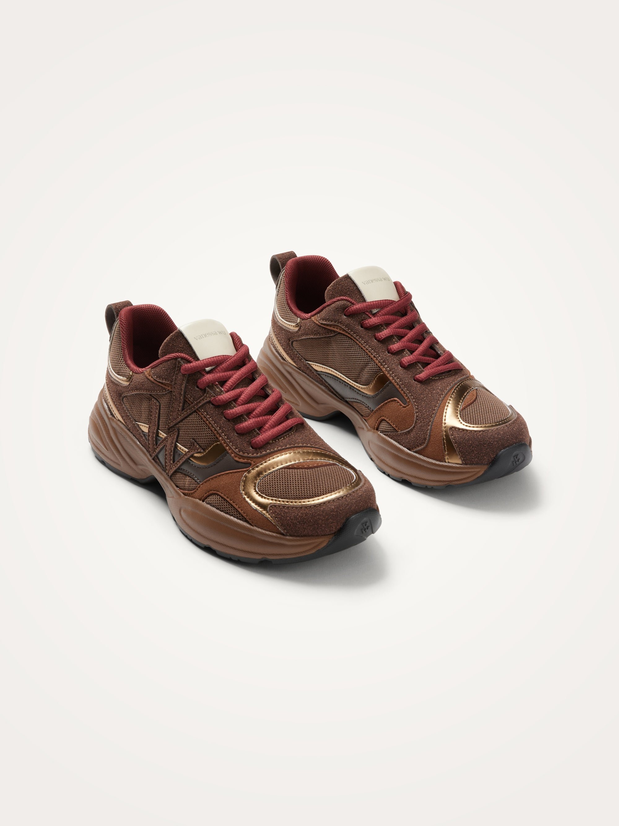 Low-top mesh sneakers VANESSA WU Brown