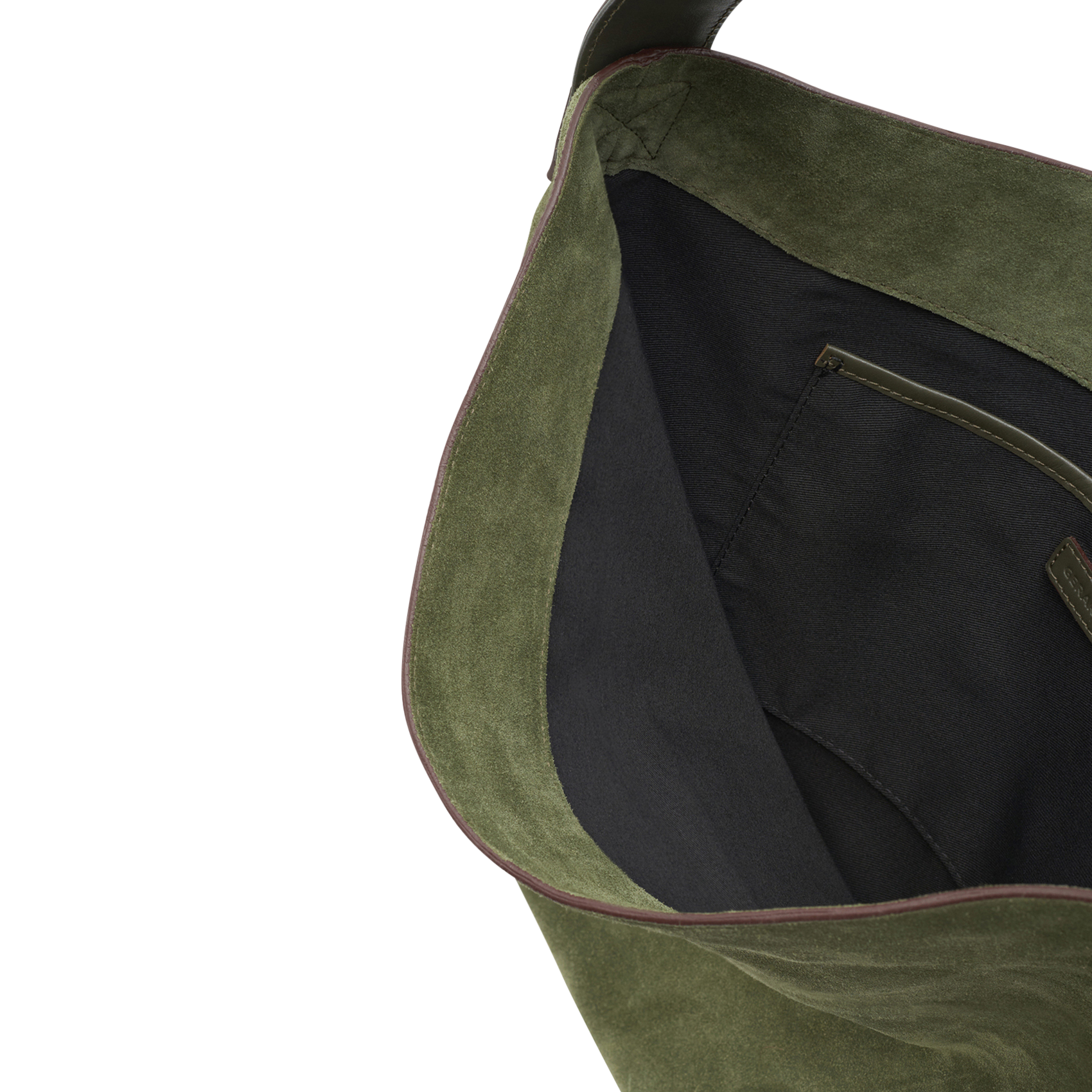 Bolso hobo de piel aterciopelada GERARD DAREL Verde